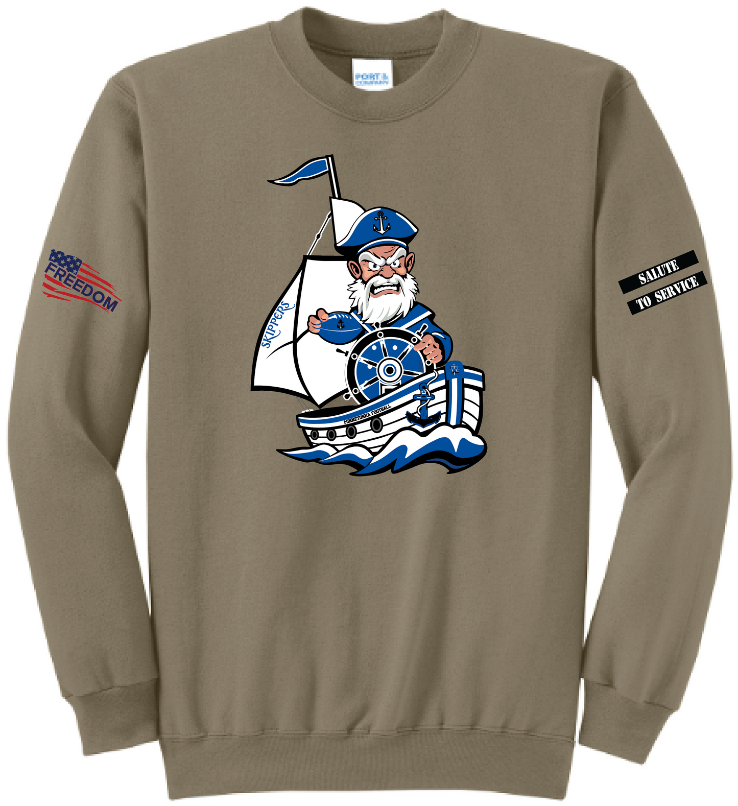 Salute to Service Men's Football Core Fleece Crewneck Sweatshirt
