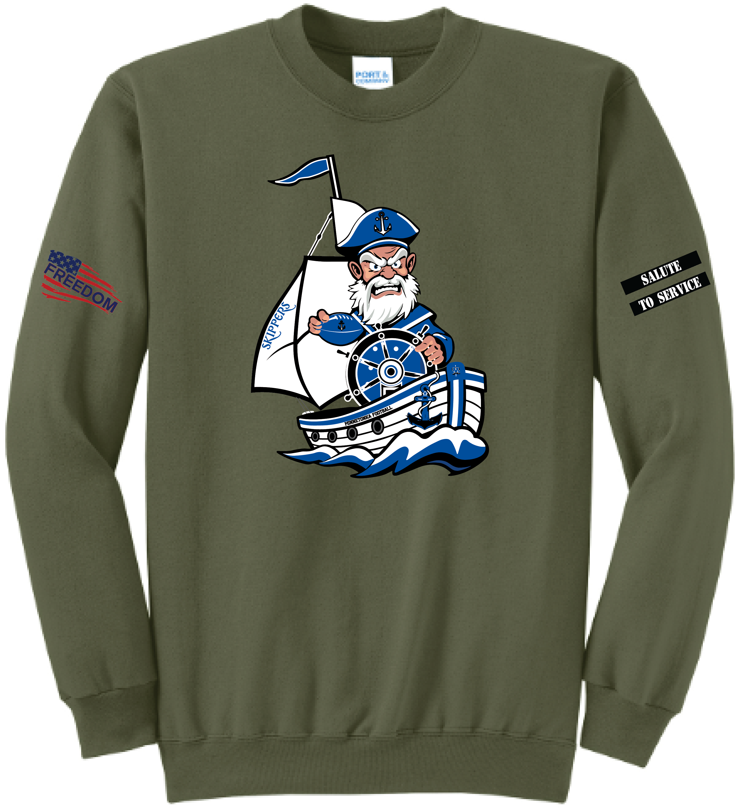 Salute to Service Women's Football Core Fleece Crewneck Sweatshirt
