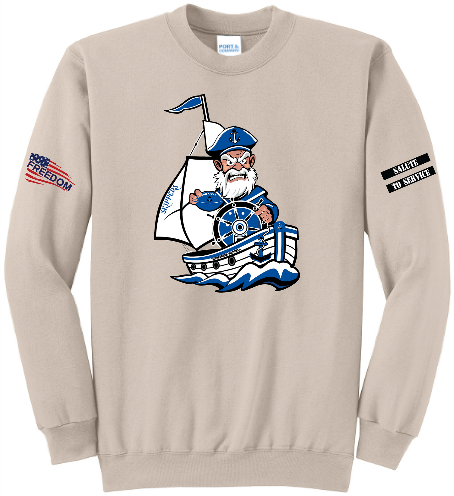 Salute to Service Men's Football Core Fleece Crewneck Sweatshirt