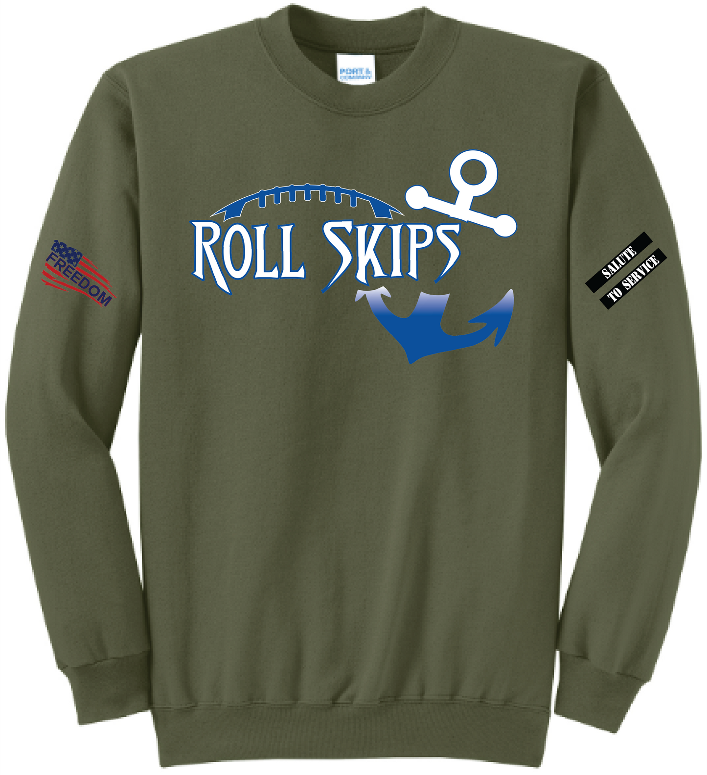 Salute to Service Women's Football Core Fleece Crewneck Sweatshirt
