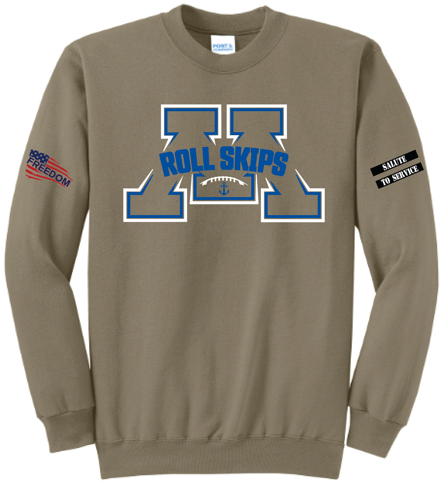 Salute to Service Men's Football Core Fleece Crewneck Sweatshirt