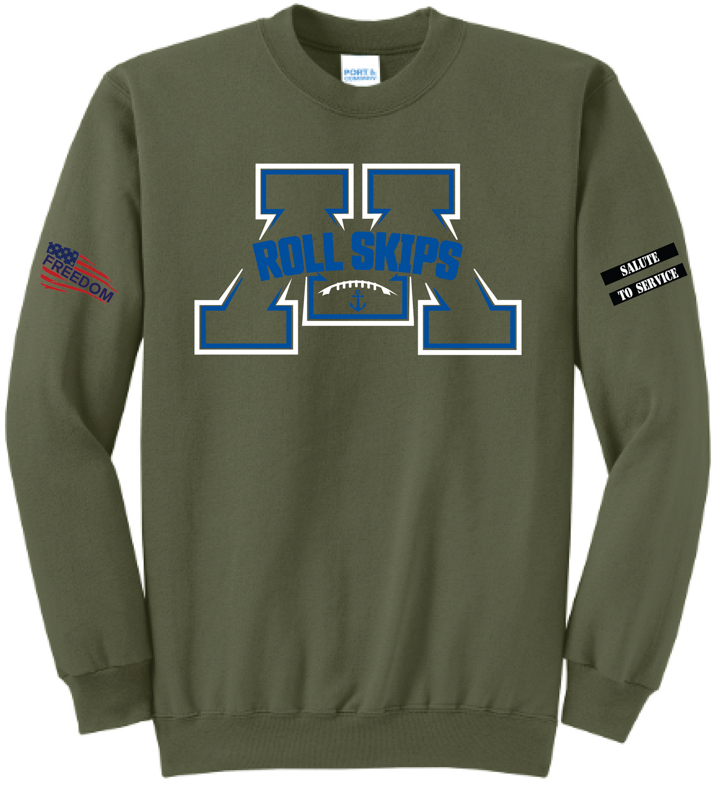 Salute to Service Men's Football Core Fleece Crewneck Sweatshirt