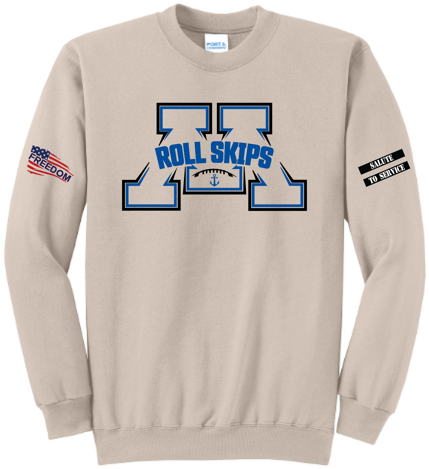 Salute to Service Men's Football Core Fleece Crewneck Sweatshirt