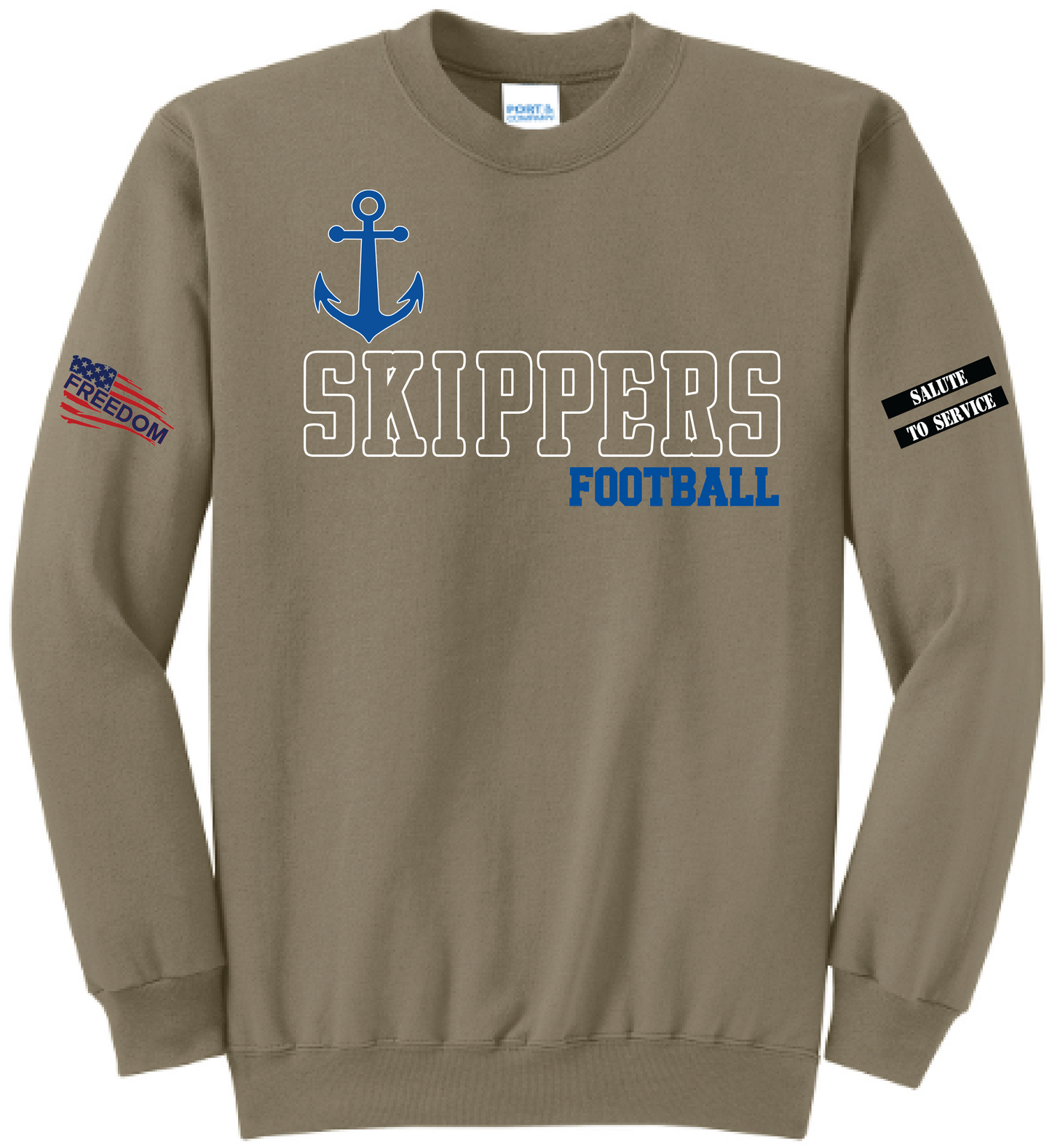 Salute to Service Men's Football Core Fleece Crewneck Sweatshirt