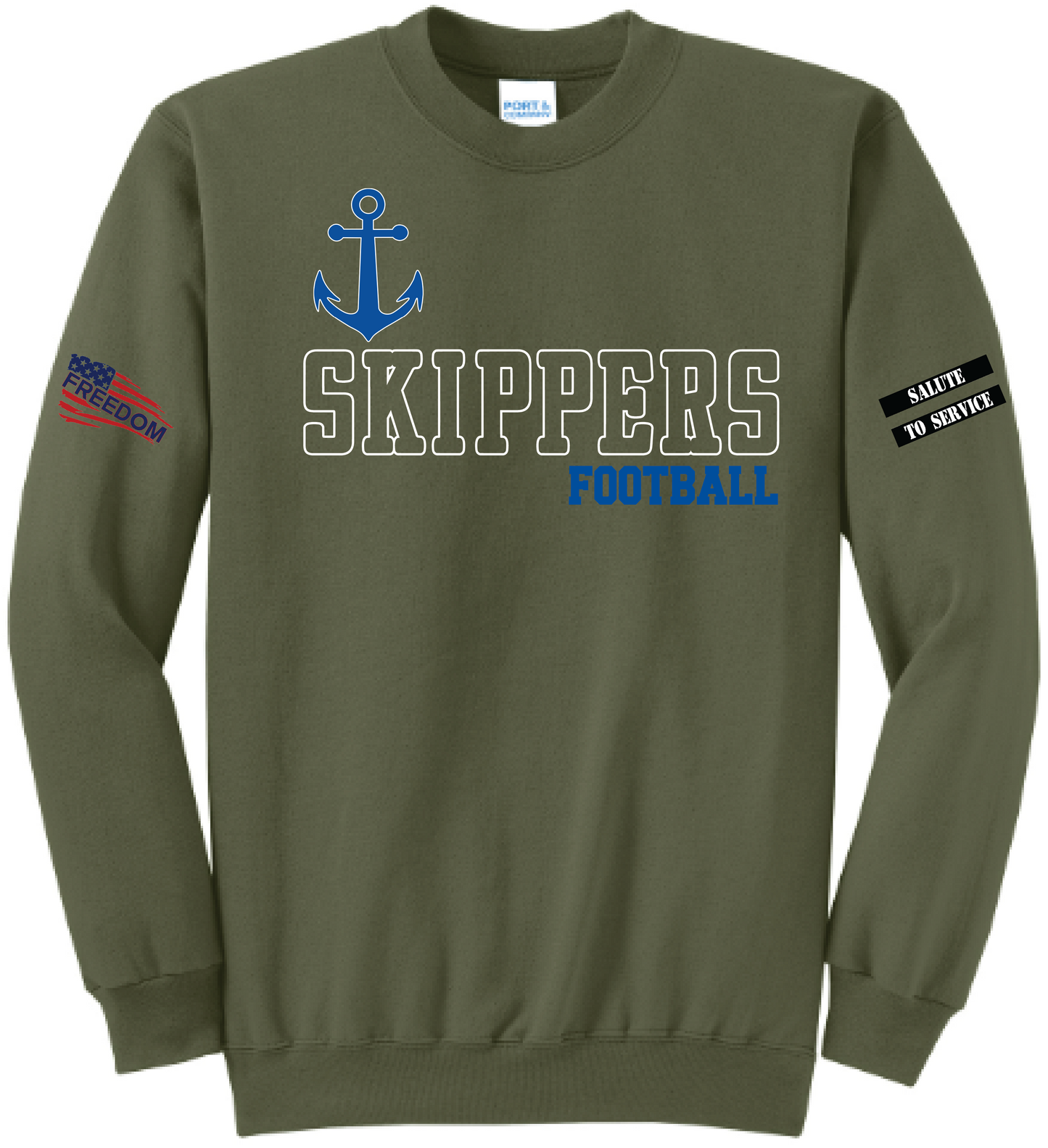 Salute to Service Men's Football Core Fleece Crewneck Sweatshirt