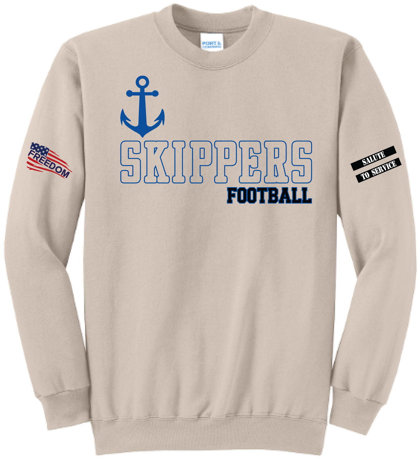 Salute to Service Men's Football Core Fleece Crewneck Sweatshirt