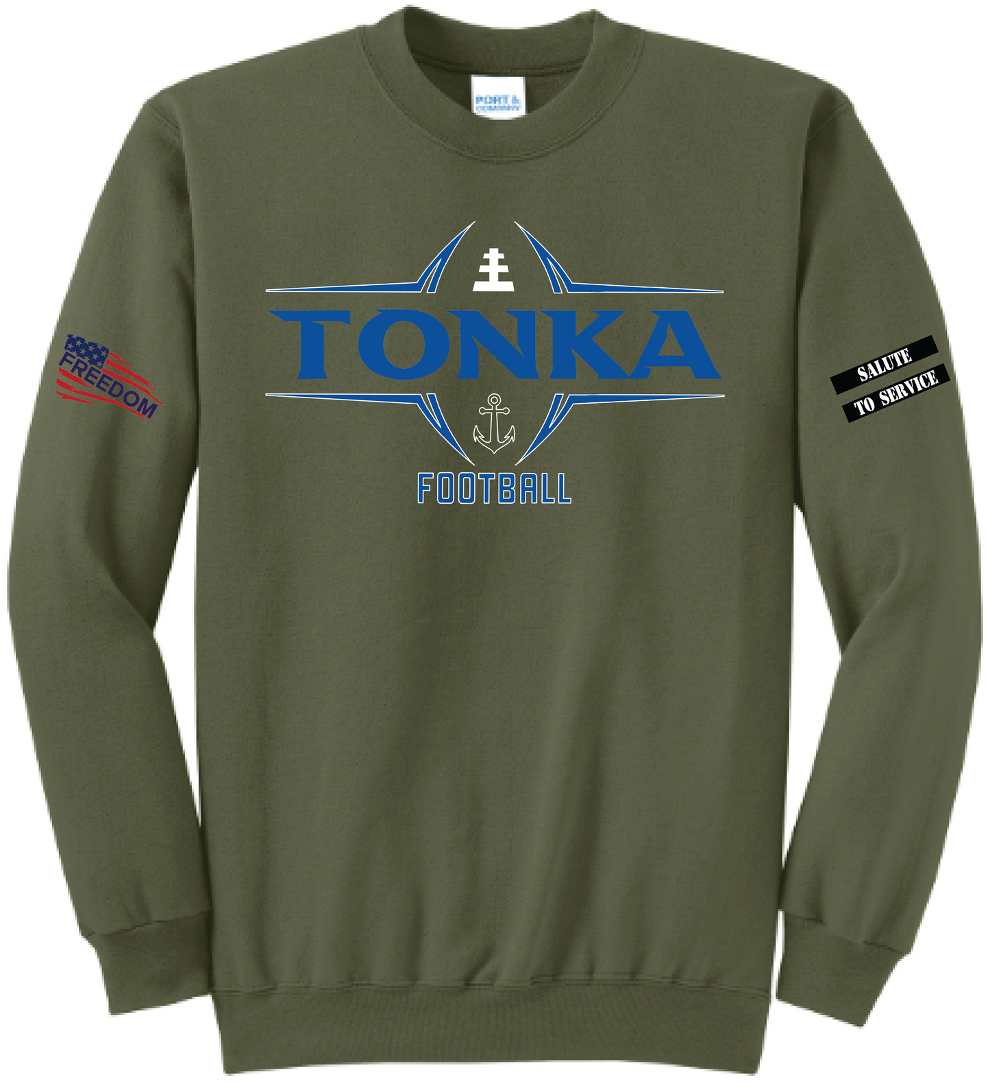 Salute to Service Men's Football Core Fleece Crewneck Sweatshirt