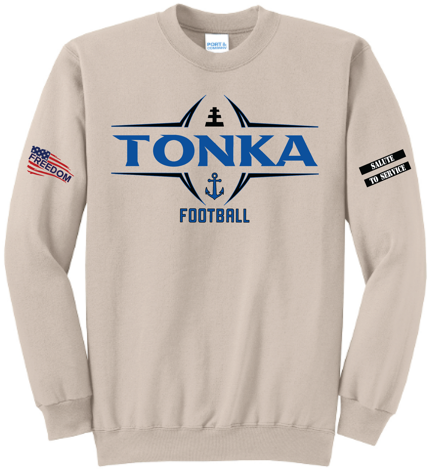 Salute to Service Men's Football Core Fleece Crewneck Sweatshirt