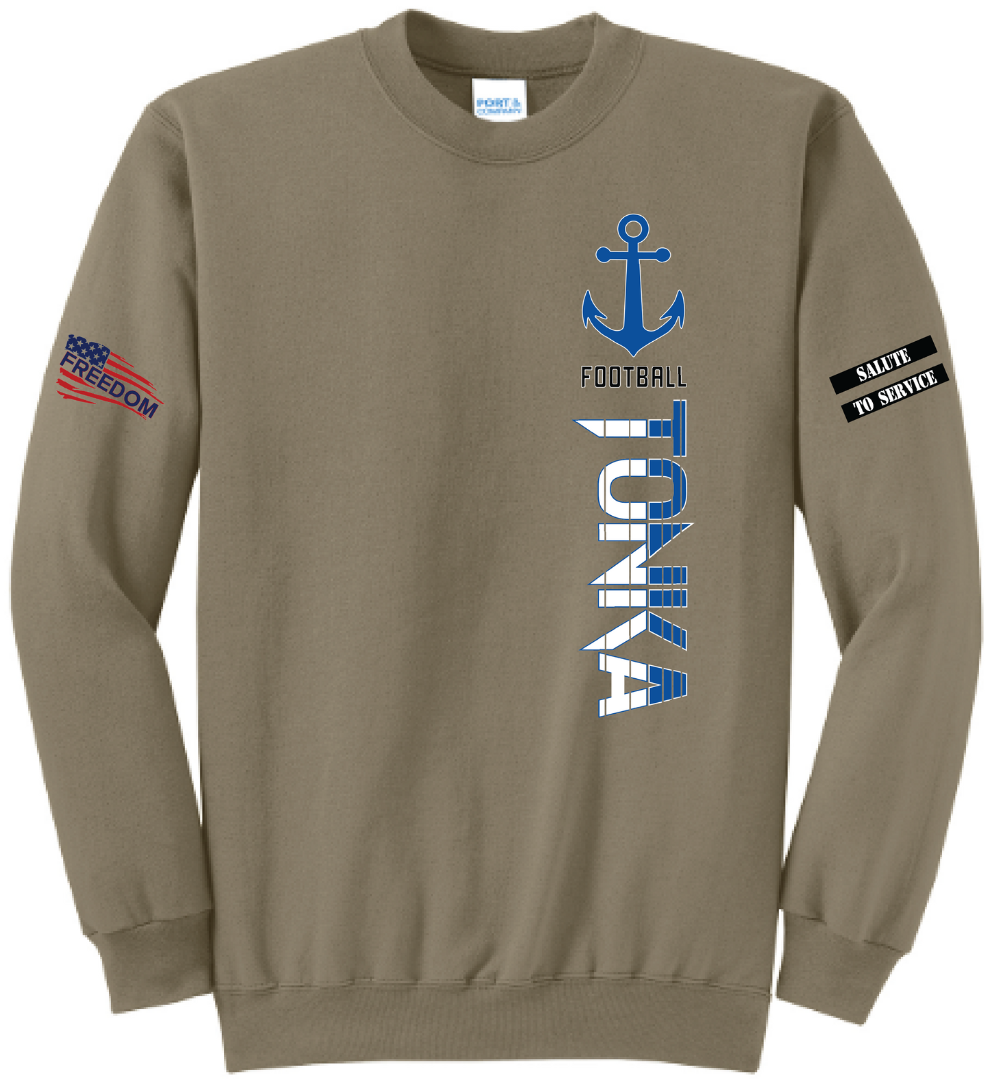 Salute to Service Men's Football Core Fleece Crewneck Sweatshirt