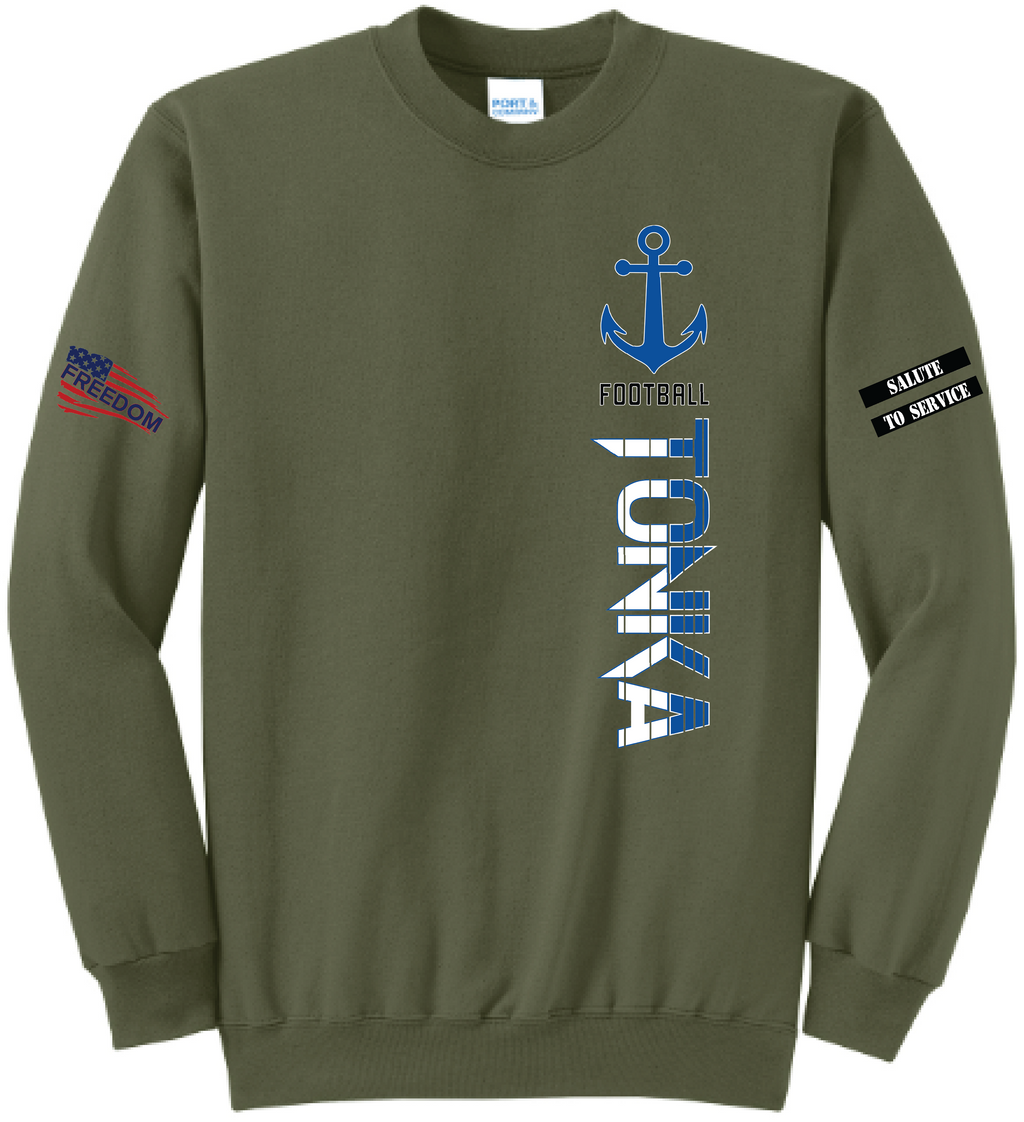 Salute to Service Men's Football Core Fleece Crewneck Sweatshirt