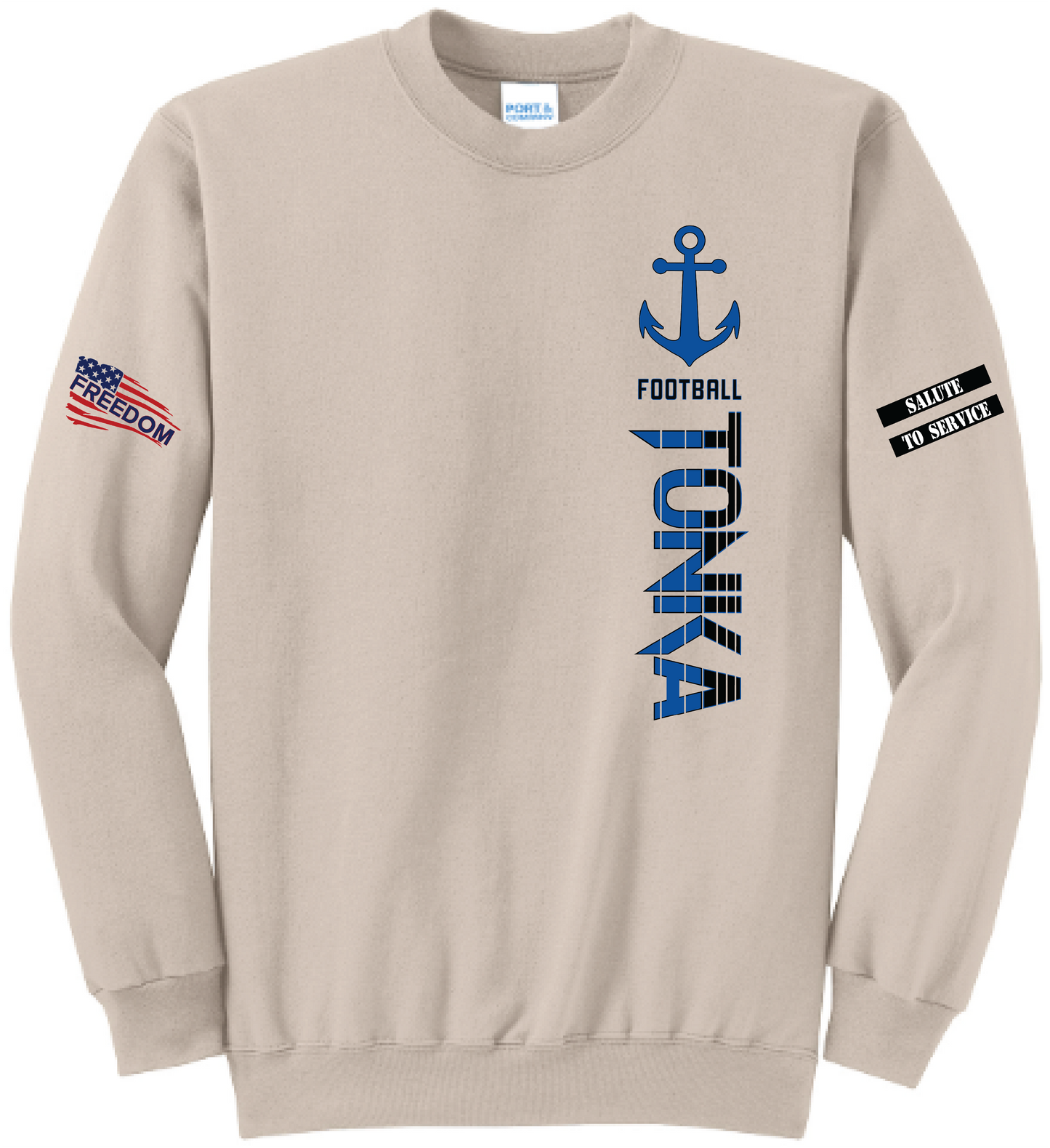Salute to Service Men's Football Core Fleece Crewneck Sweatshirt