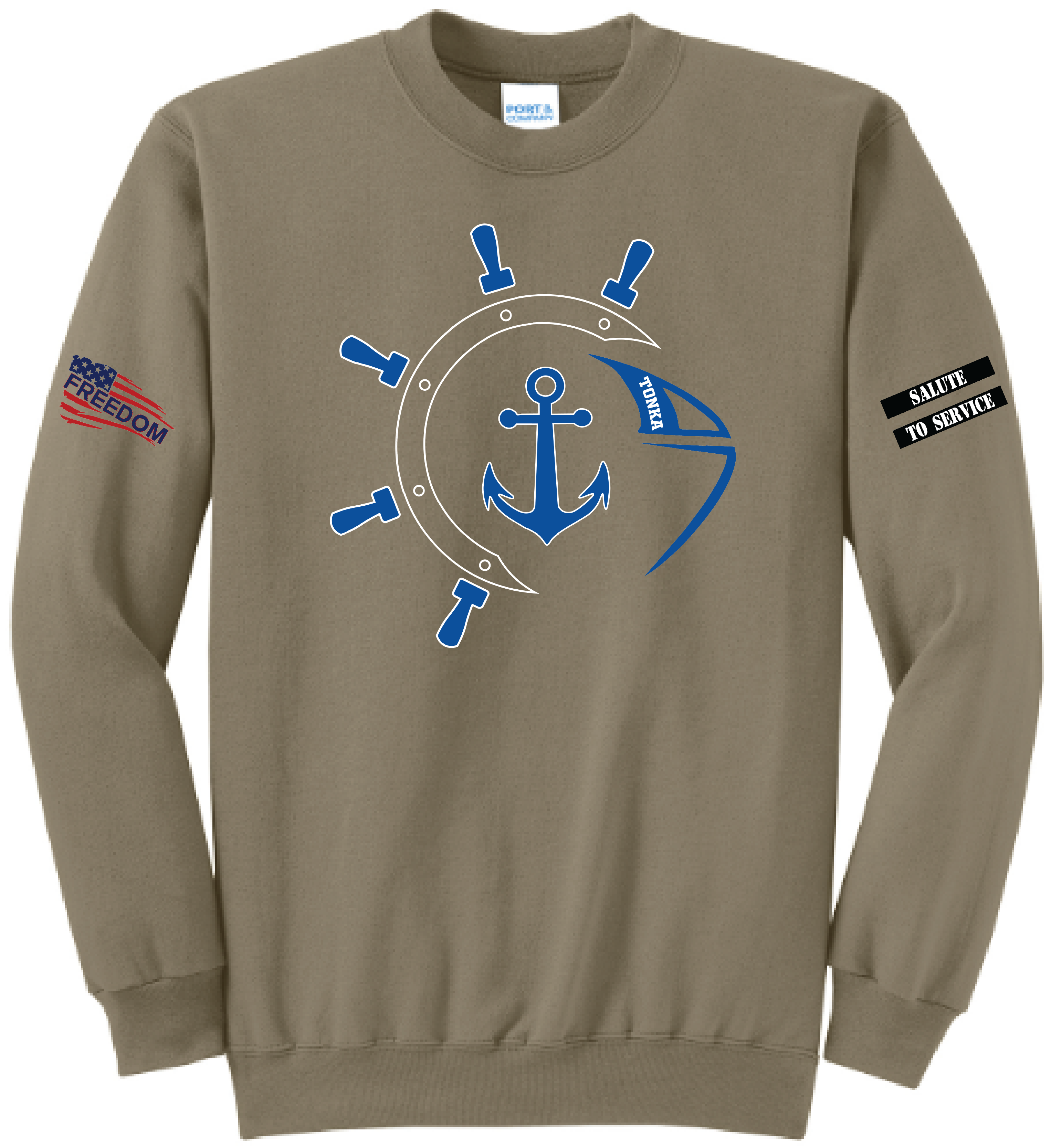 Salute to Service Men's Football Core Fleece Crewneck Sweatshirt