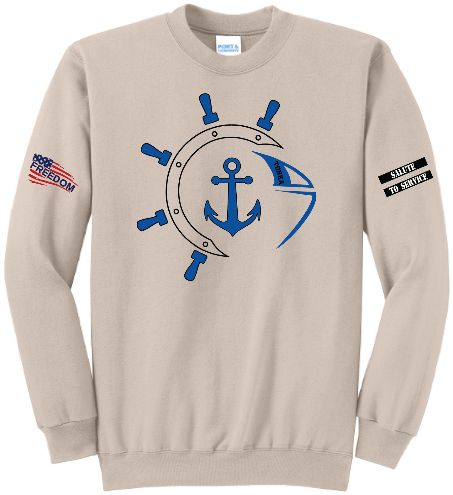 Salute to Service Men's Football Core Fleece Crewneck Sweatshirt
