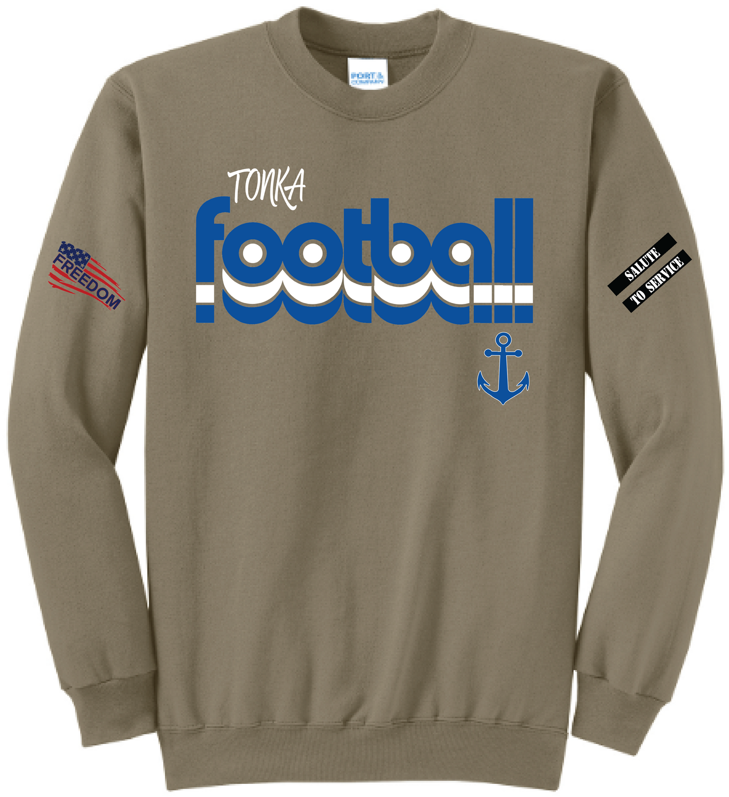 Salute to Service Women's Football Core Fleece Crewneck Sweatshirt