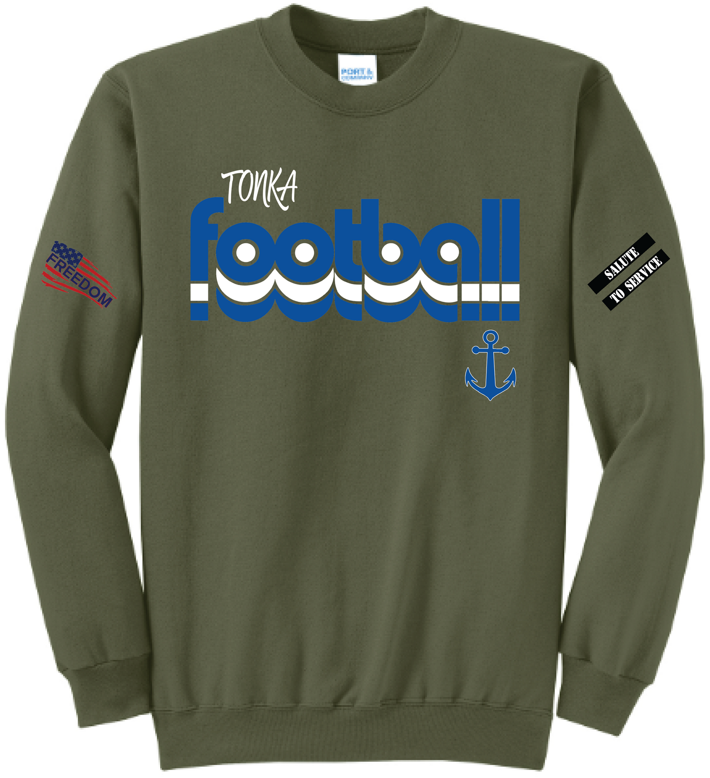 Salute to Service Women's Football Core Fleece Crewneck Sweatshirt