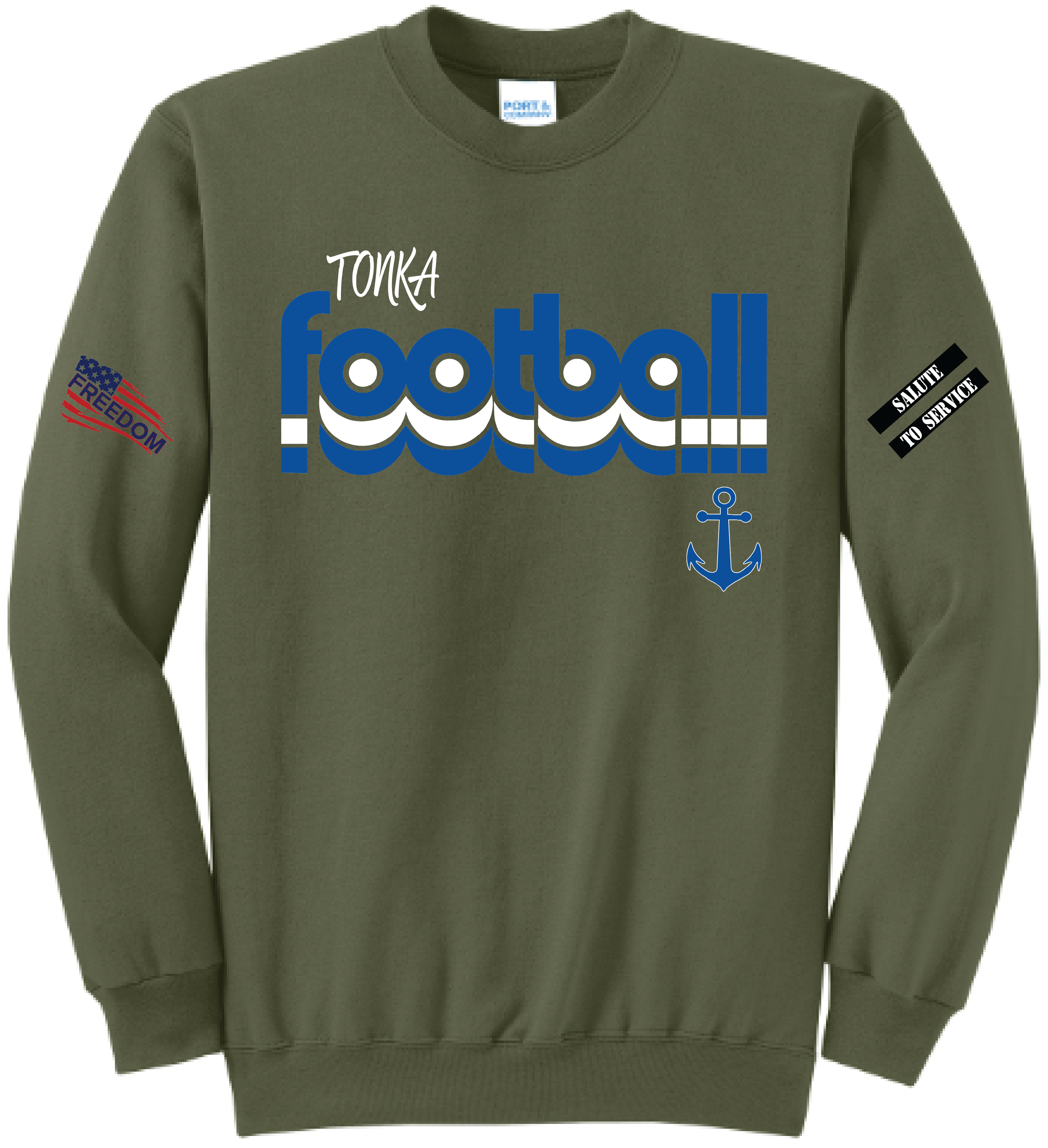 Salute to Service Women's Football Core Fleece Crewneck Sweatshirt