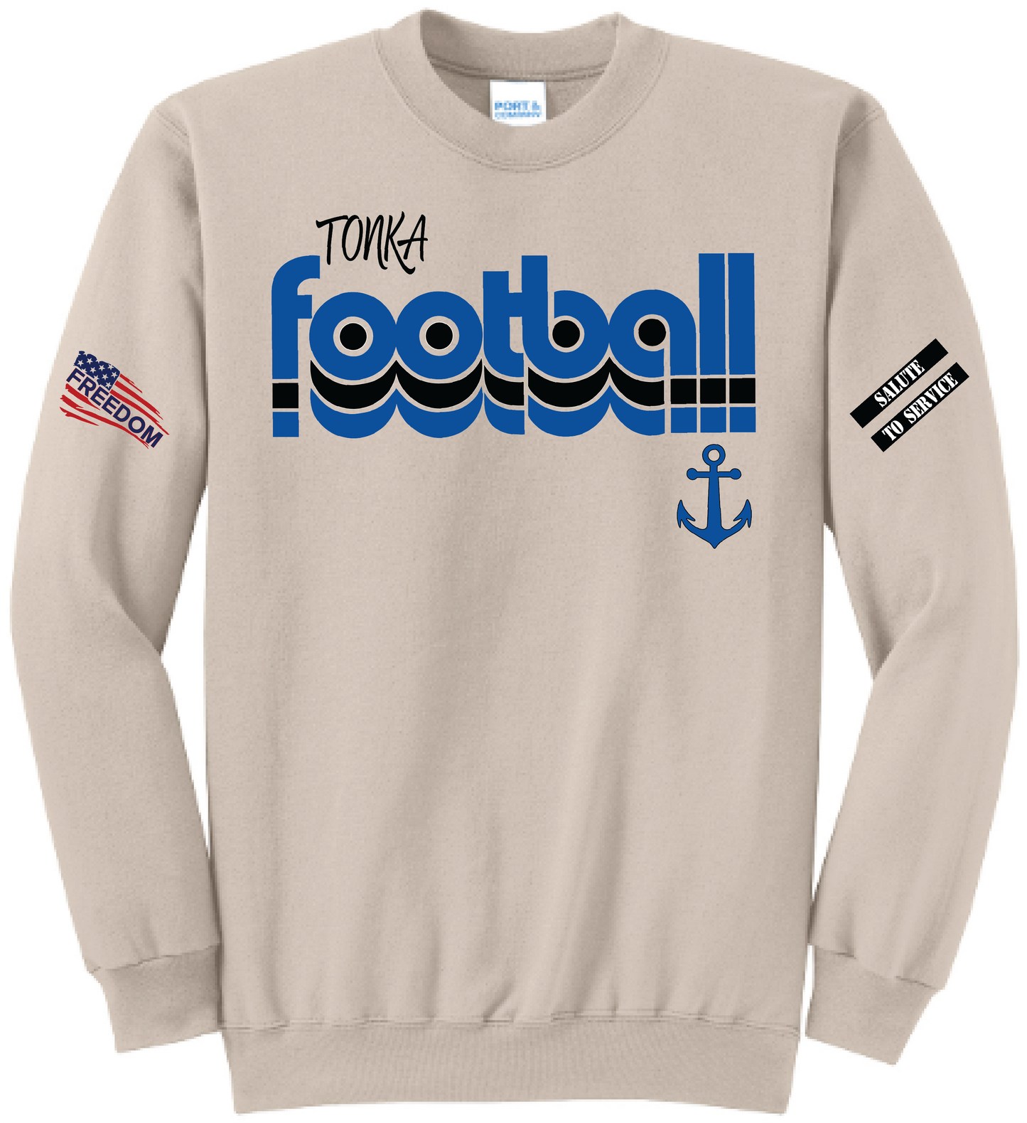 Salute to Service Women's Football Core Fleece Crewneck Sweatshirt