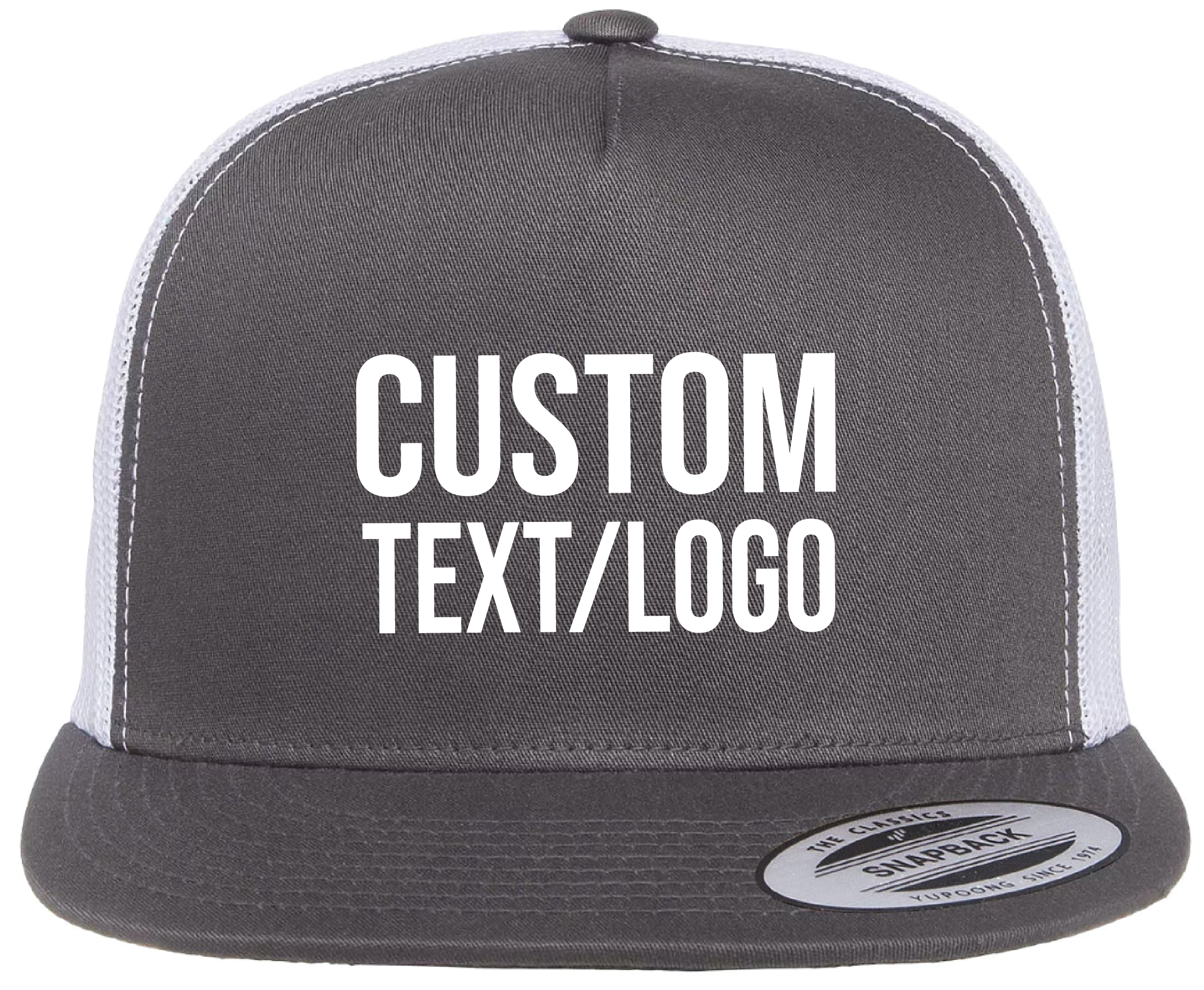 Custom Yupoong Classics 5-Panel Flatbill Trucker Hat