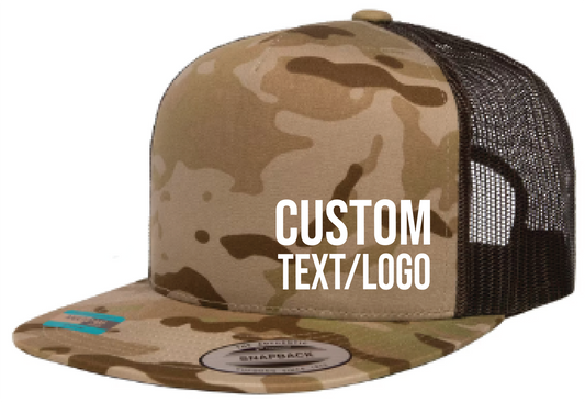 Custom Yupoong Classics 5-Panel Flatbill Trucker Hat