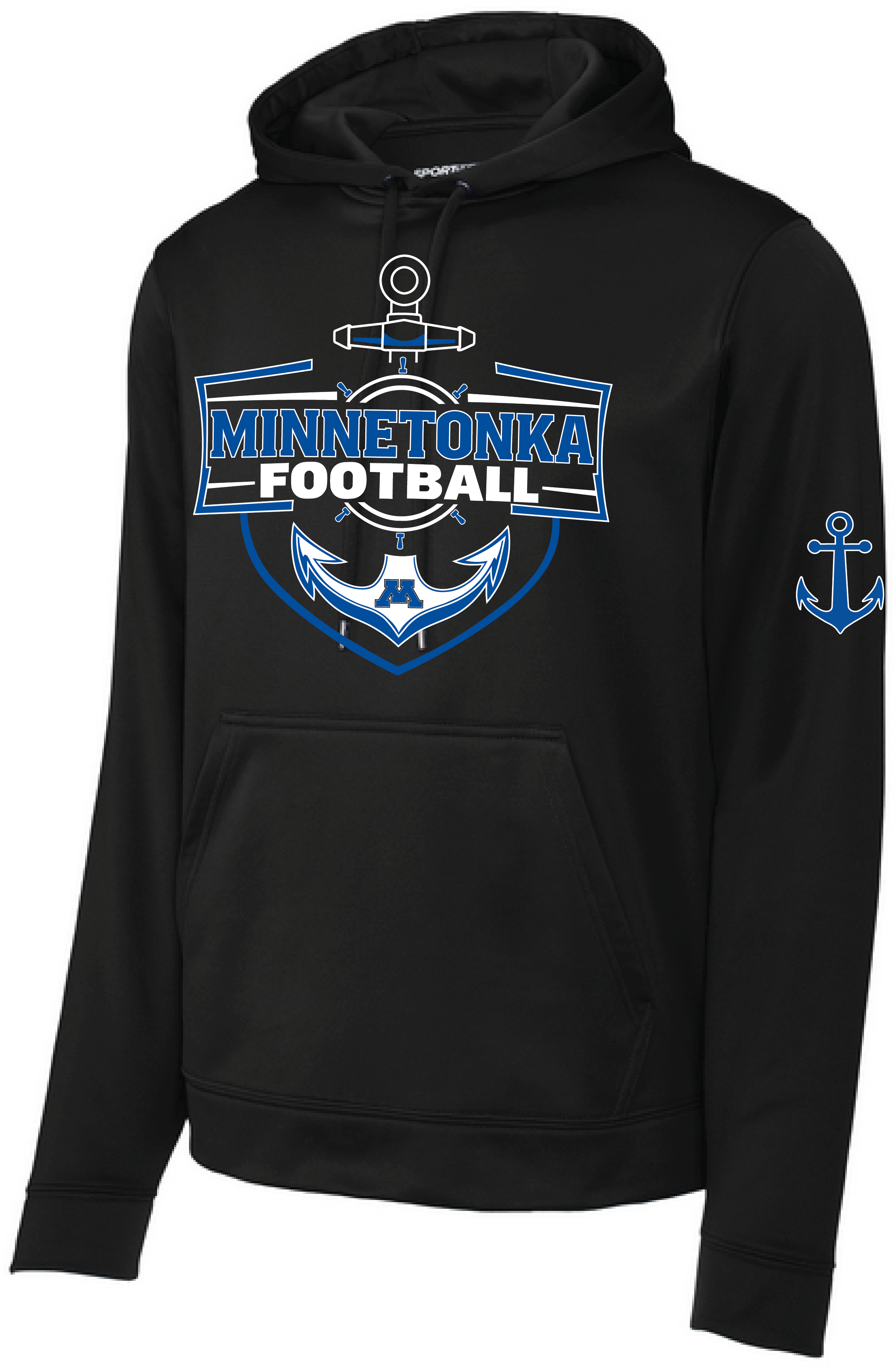 TFA Men's Sport-Wick Mid-Weight Fleece Hooded Pullover
