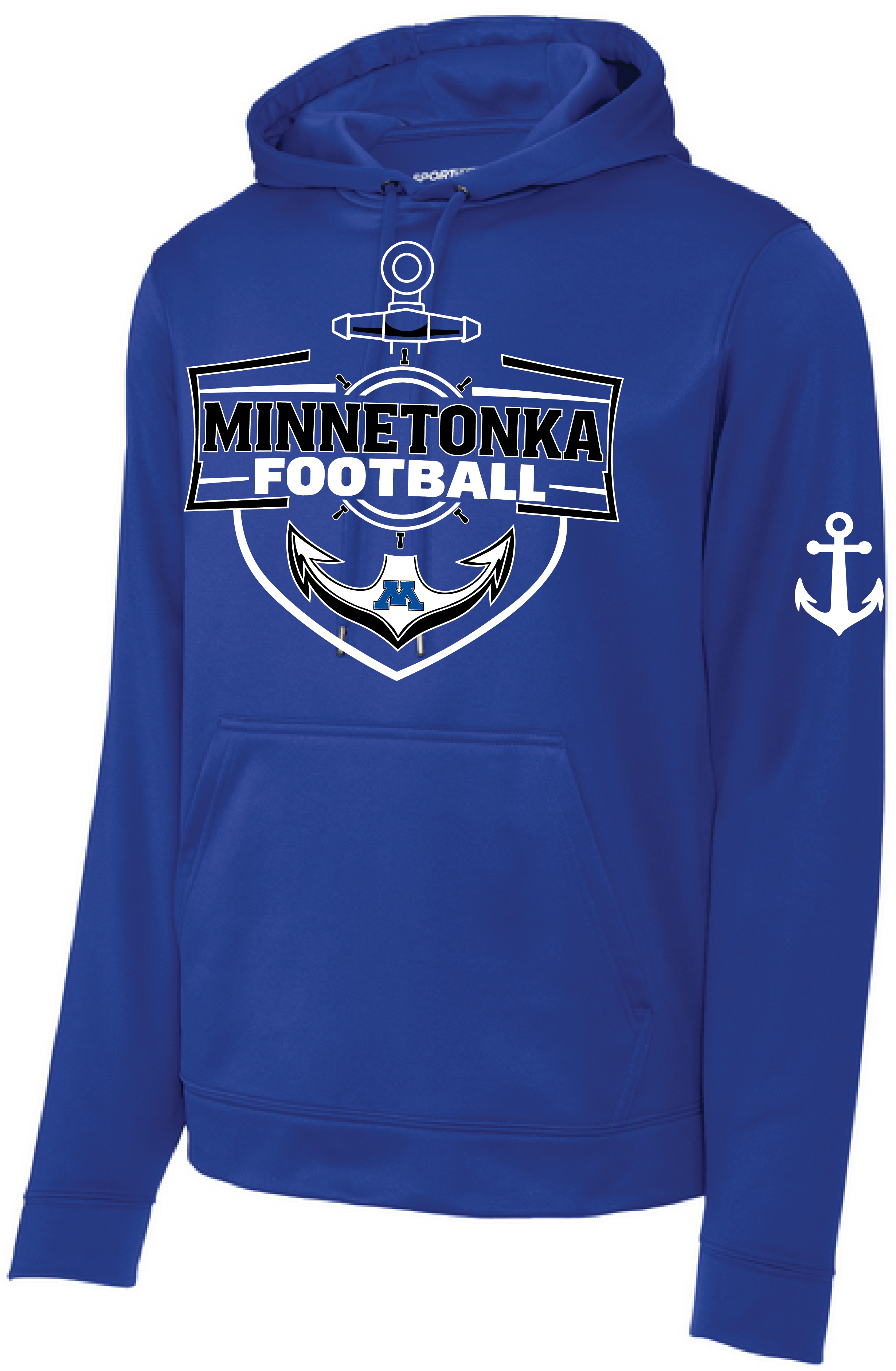 TFA Men's Sport-Wick Mid-Weight Fleece Hooded Pullover