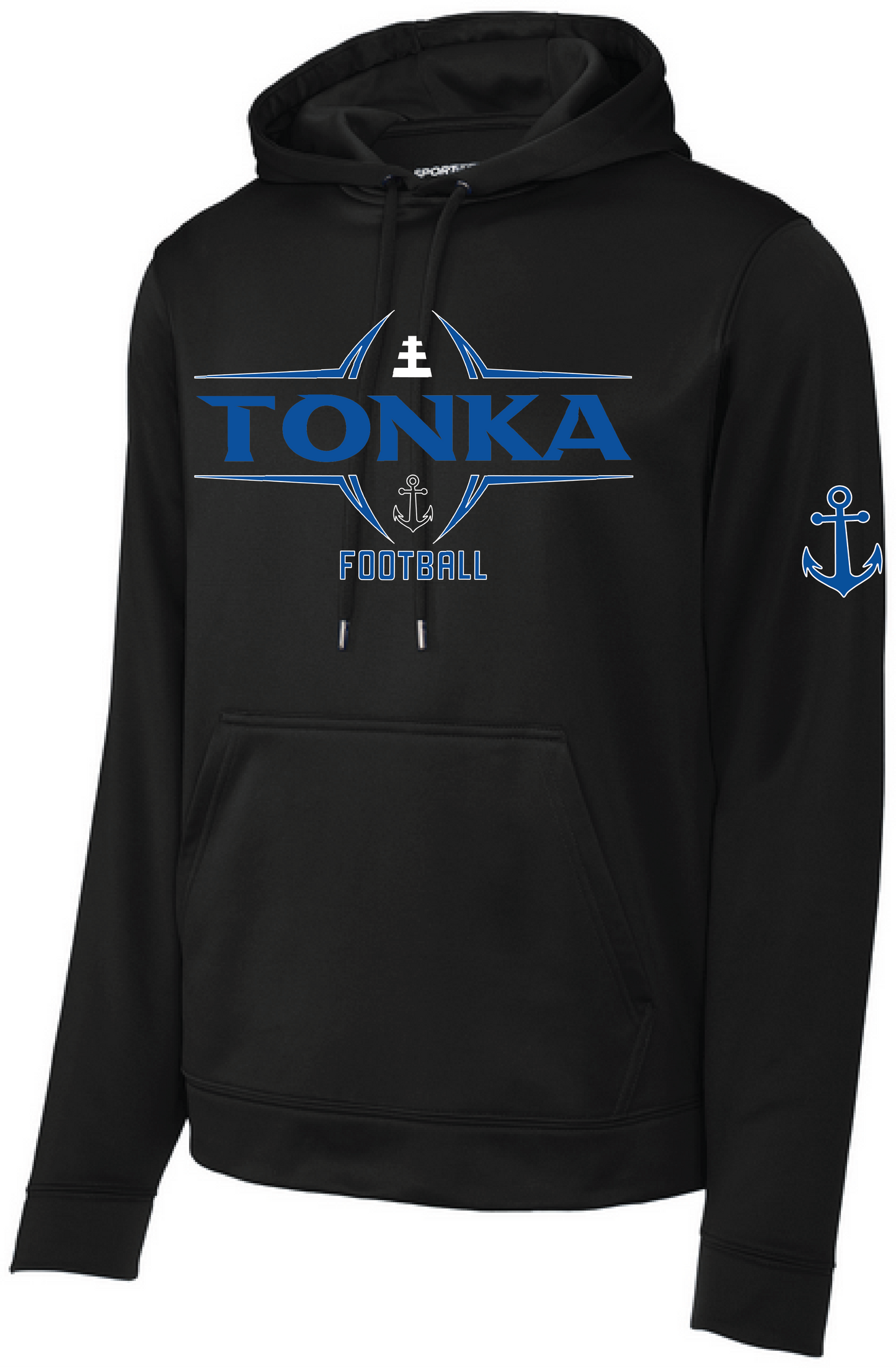 Football Men's Sport-Wick® Mid-Weight Fleece Hooded Pullover