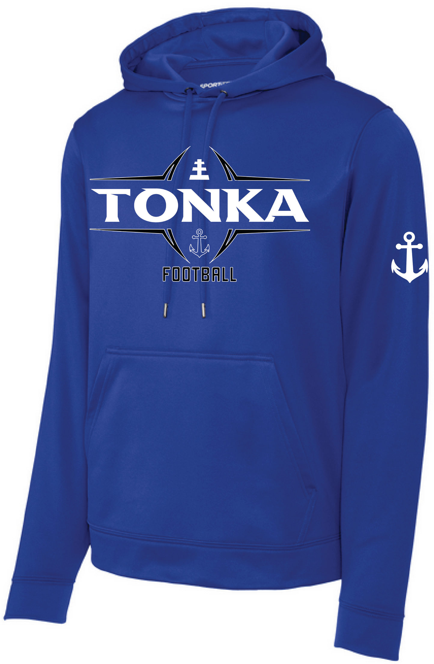 Football Men's Sport-Wick® Mid-Weight Fleece Hooded Pullover