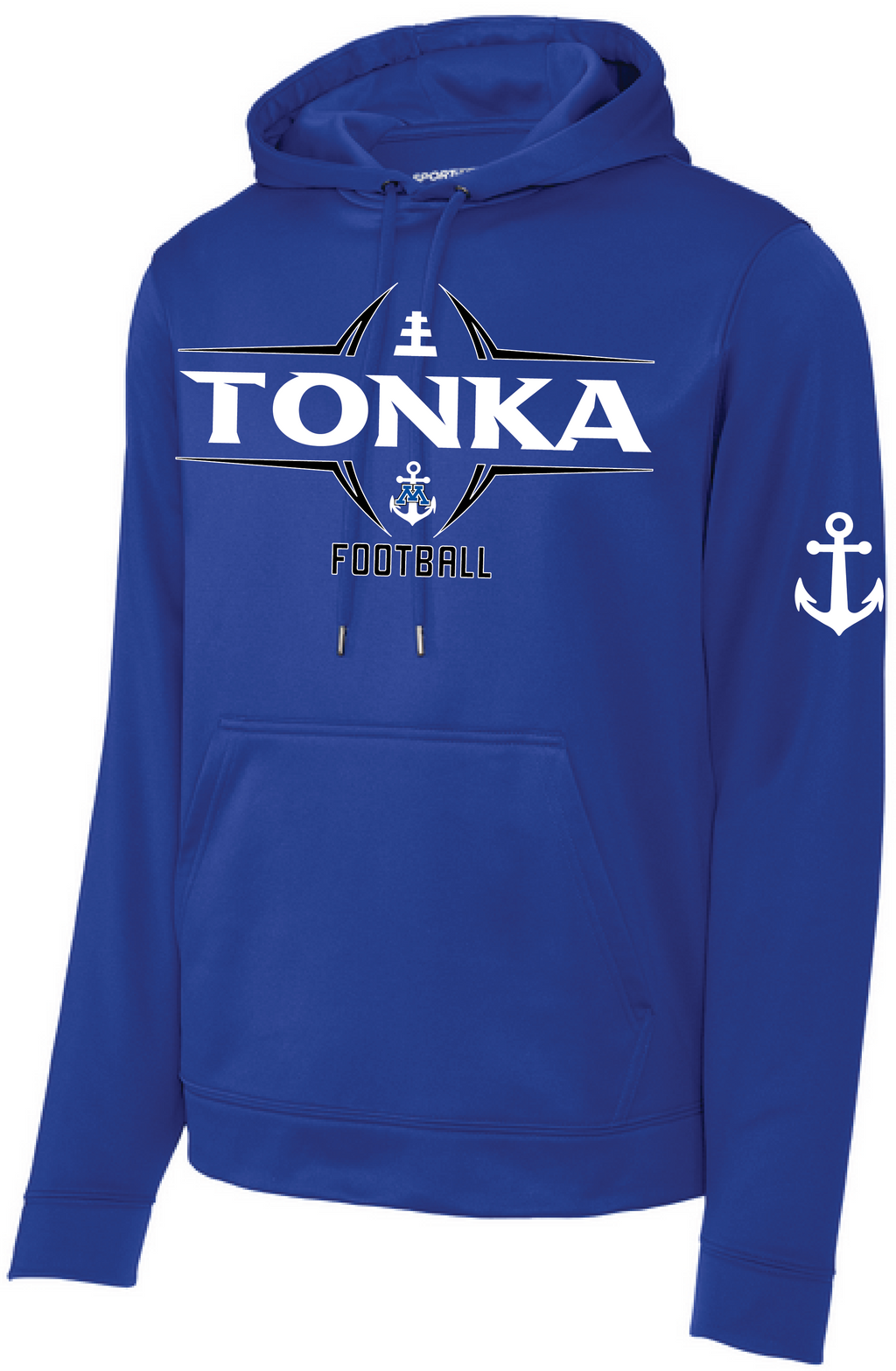 TFA Men's Sport-Wick Mid-Weight Fleece Hooded Pullover