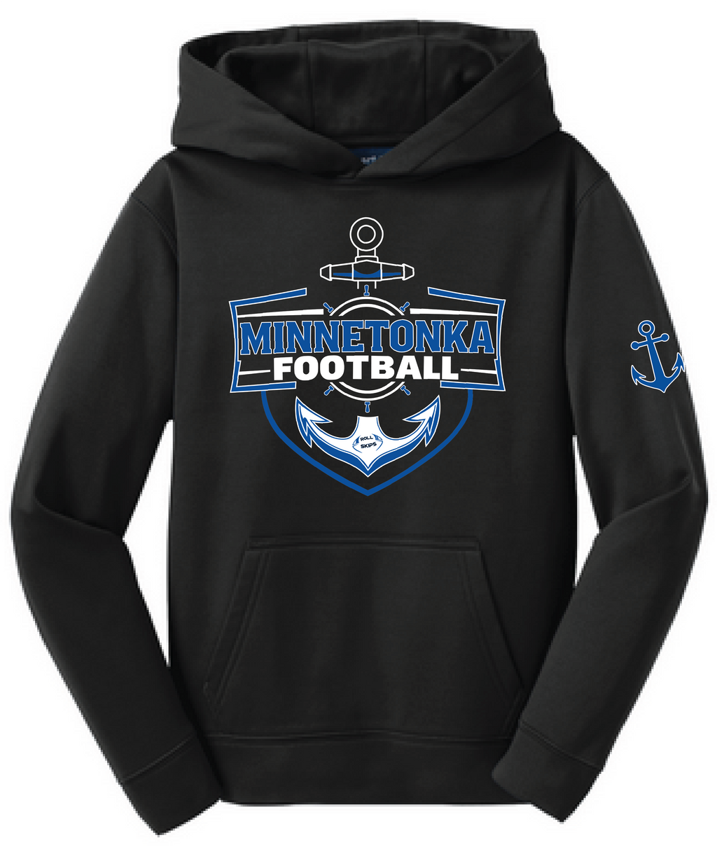 Football Youth Sport-Wick Fleece Hoodie