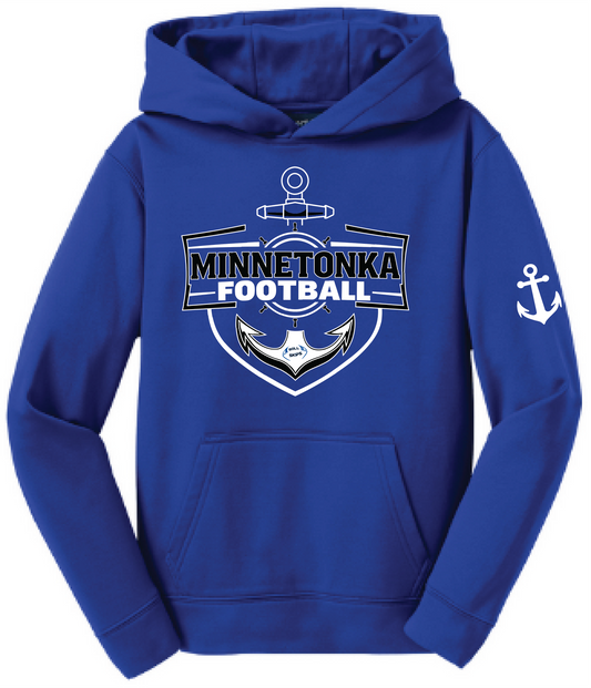 Football Youth Sport-Wick Fleece Hoodie