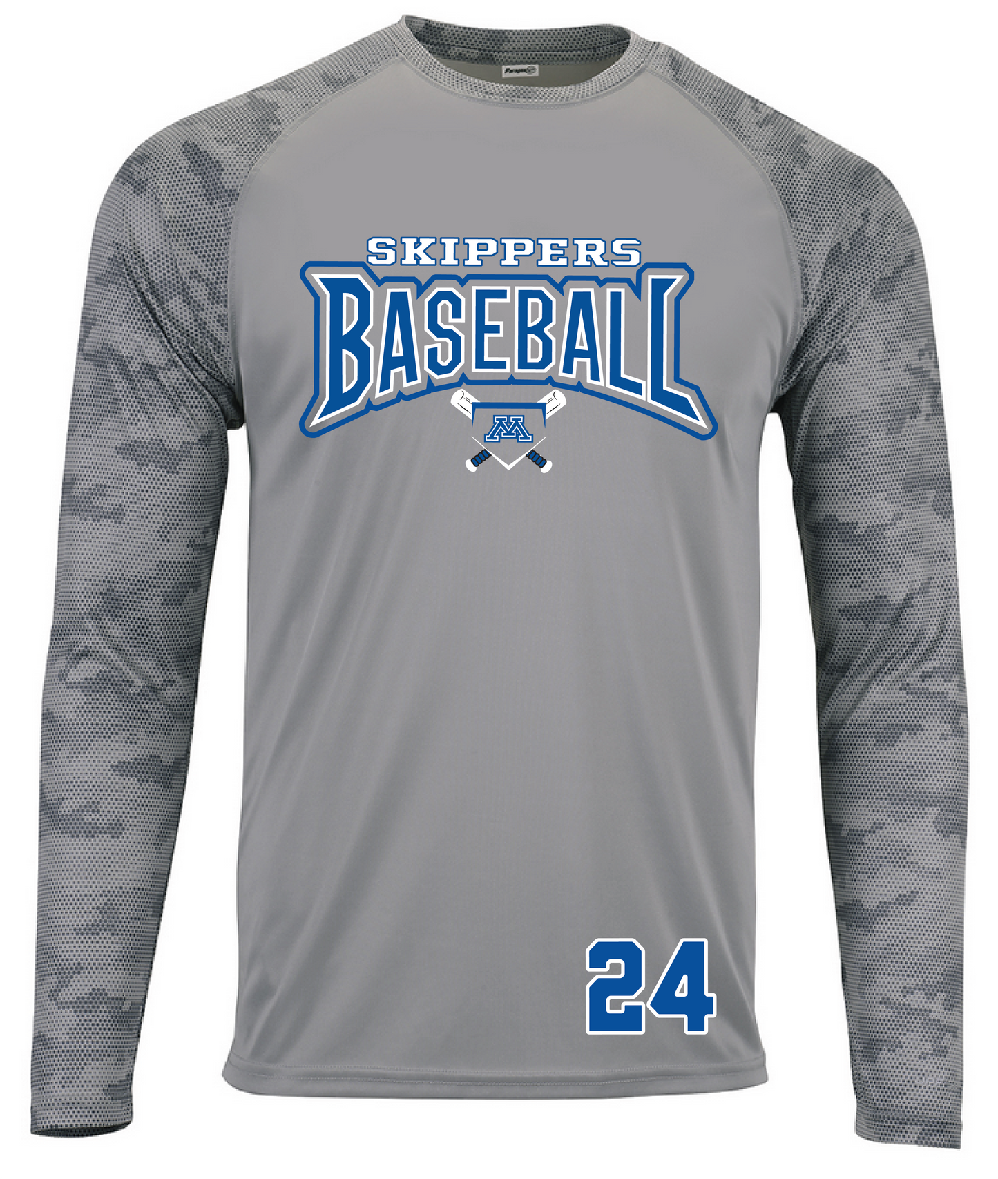 Baseball Men's Camo Long Sleeve Tee