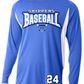 Baseball Men's Color Stripe Performance Long Sleeve Tee