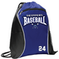 Baseball Drawstring Bag With Side Pockets