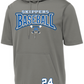 Baseball Men's Short Sleeve Hooded Pullover