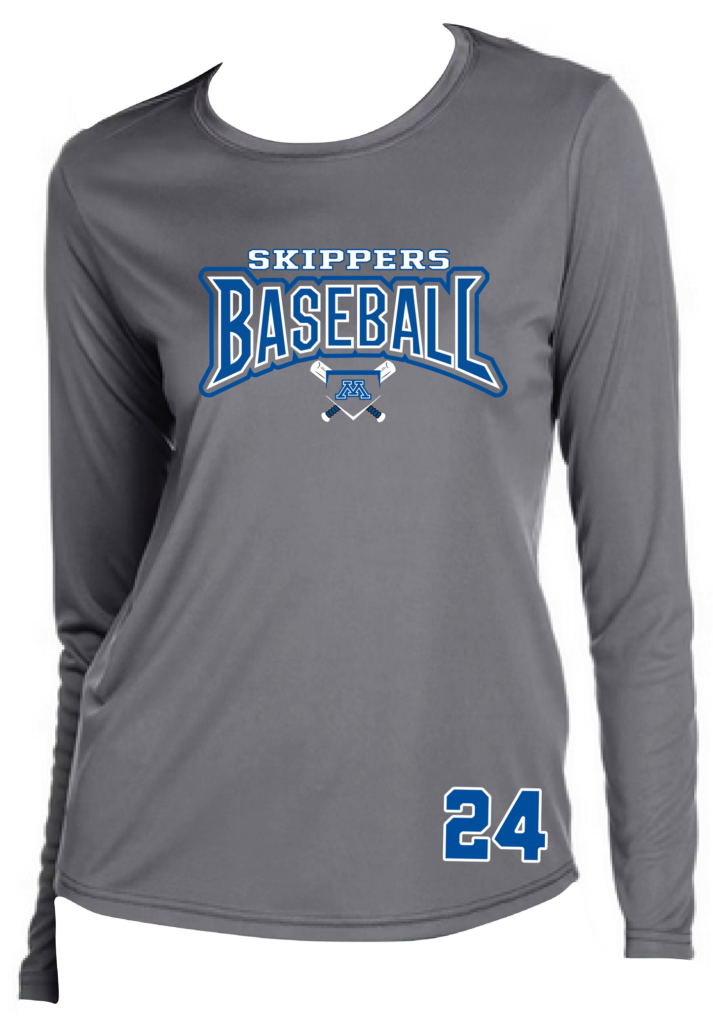 Baseball Women's Solid Color Performance Long Sleeve Tee