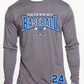 Baseball Men's Solid Color Performance Long Sleeve Tee