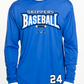 Baseball Men's Solid Color Performance Long Sleeve Tee