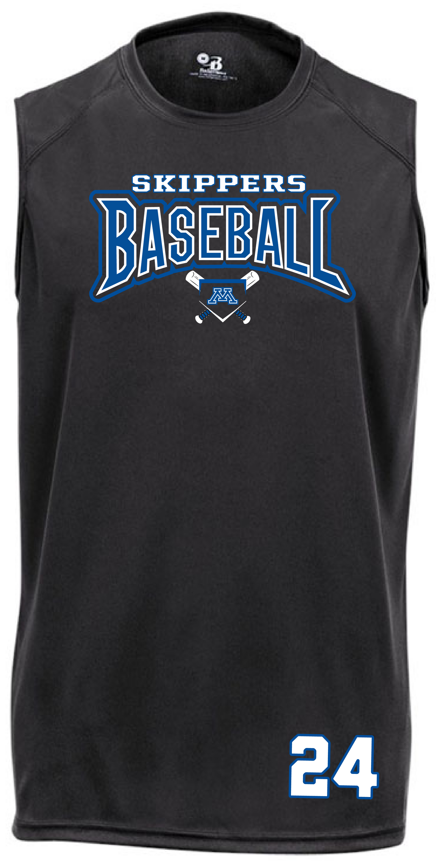 Baseball Men's Solid Color Sleeveless Performance Tee