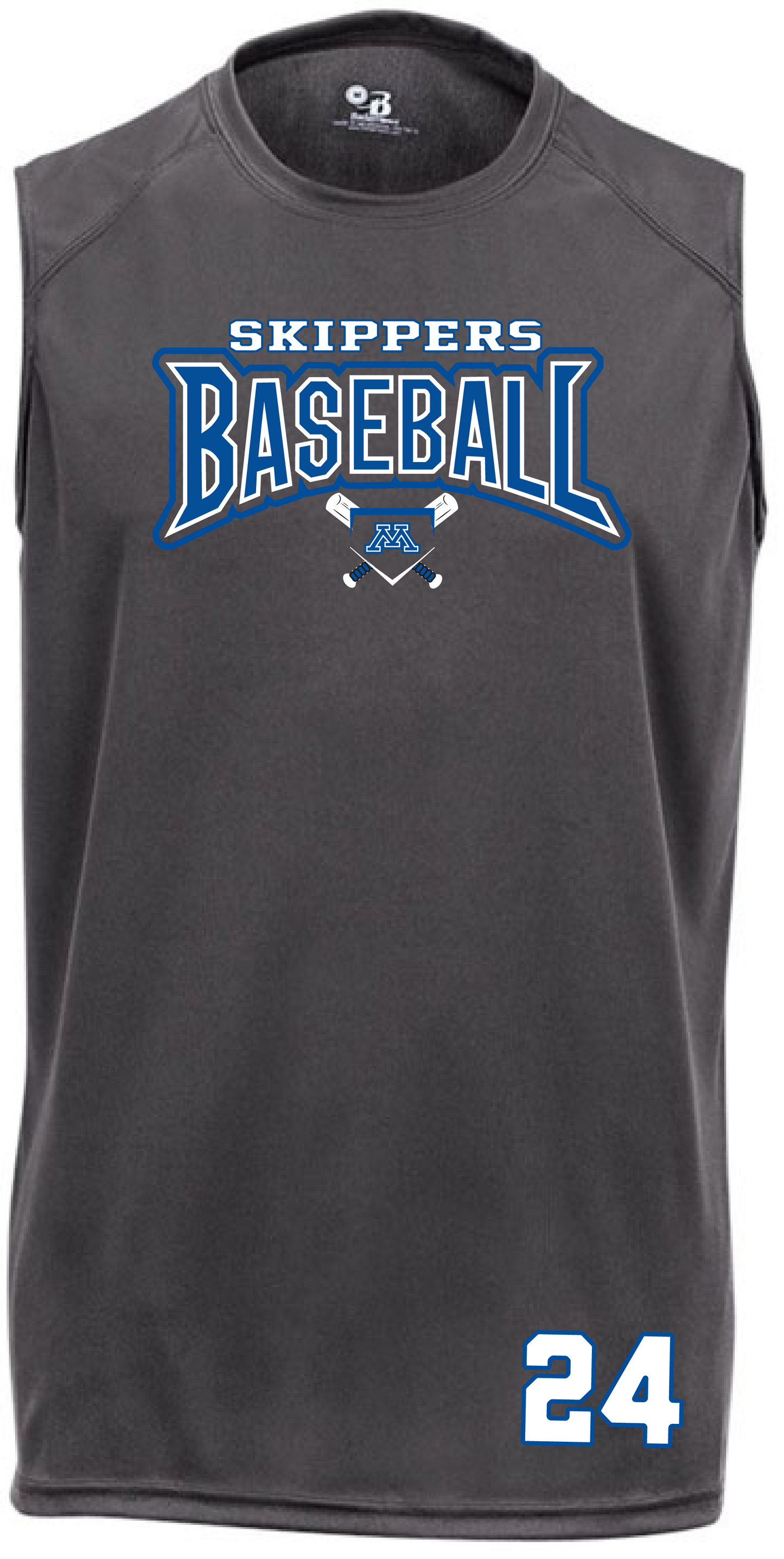 Baseball Men's Solid Color Sleeveless Performance Tee