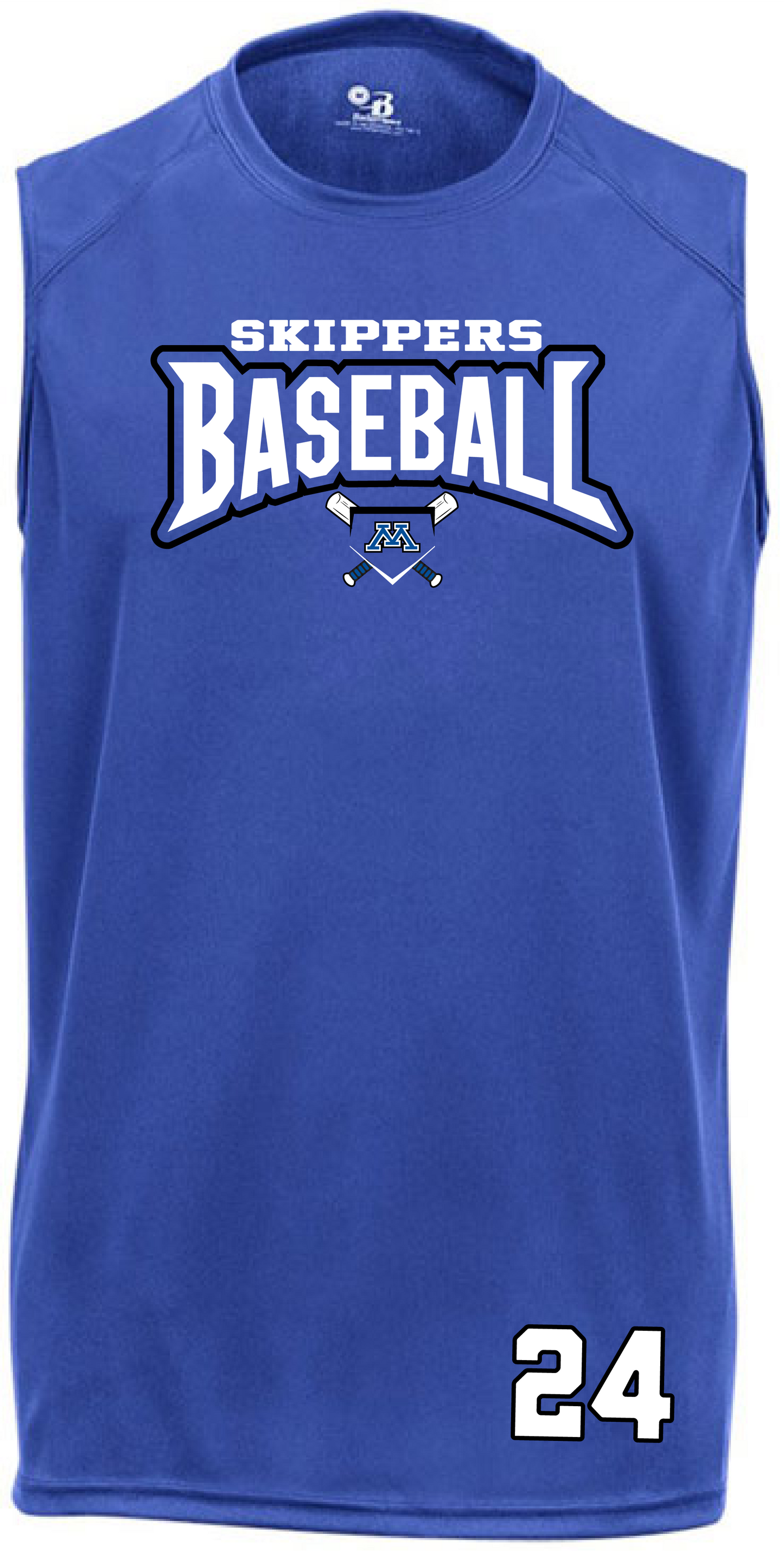 Baseball Men's Solid Color Sleeveless Performance Tee