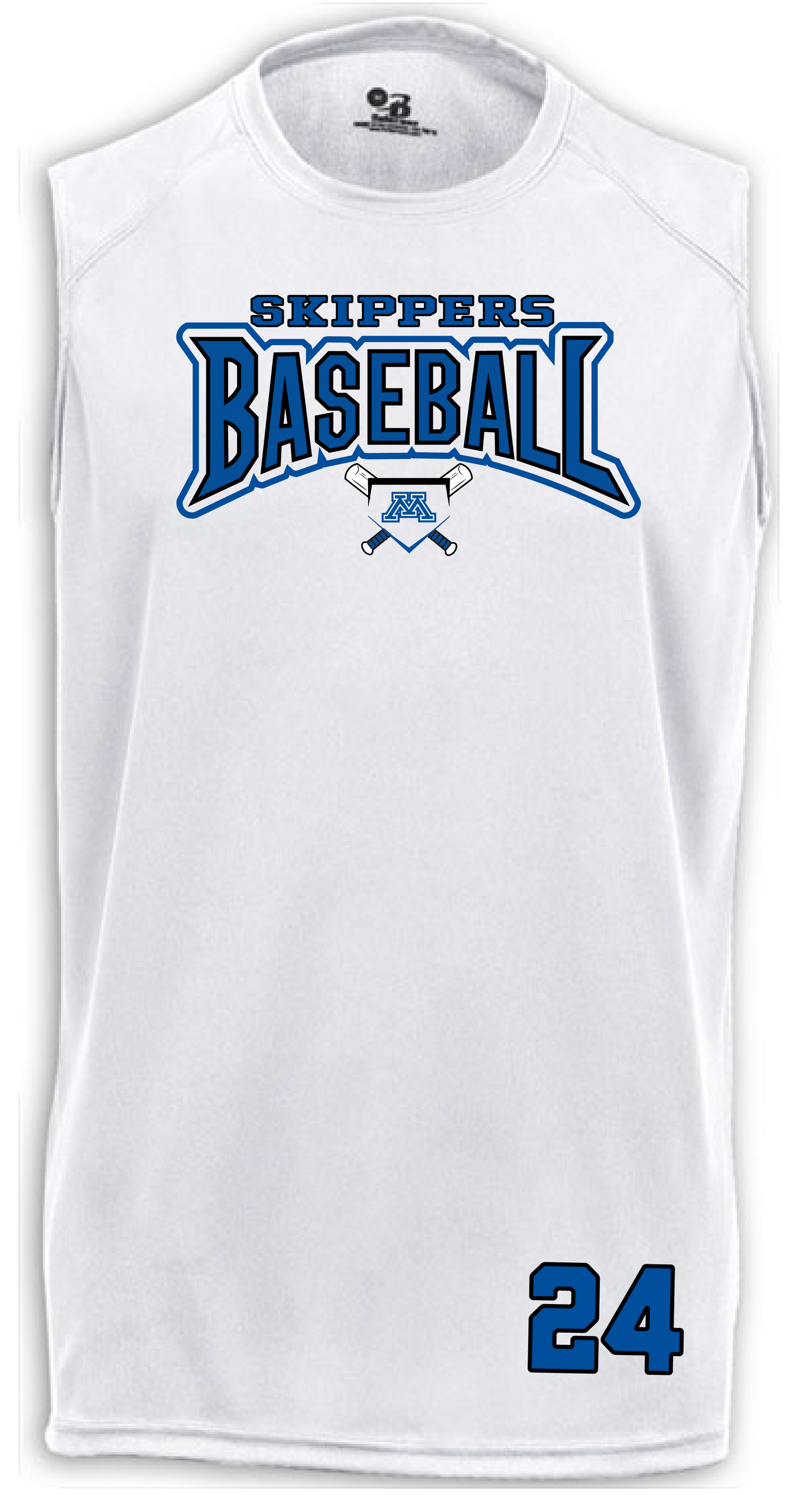 Baseball Men's Solid Color Sleeveless Performance Tee