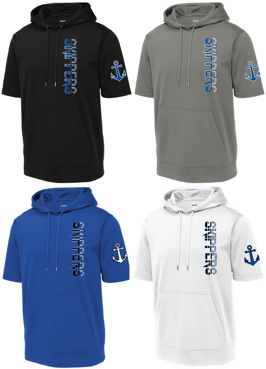 Skippers Men's Short Sleeve Hooded Pullover Sweatshirt
