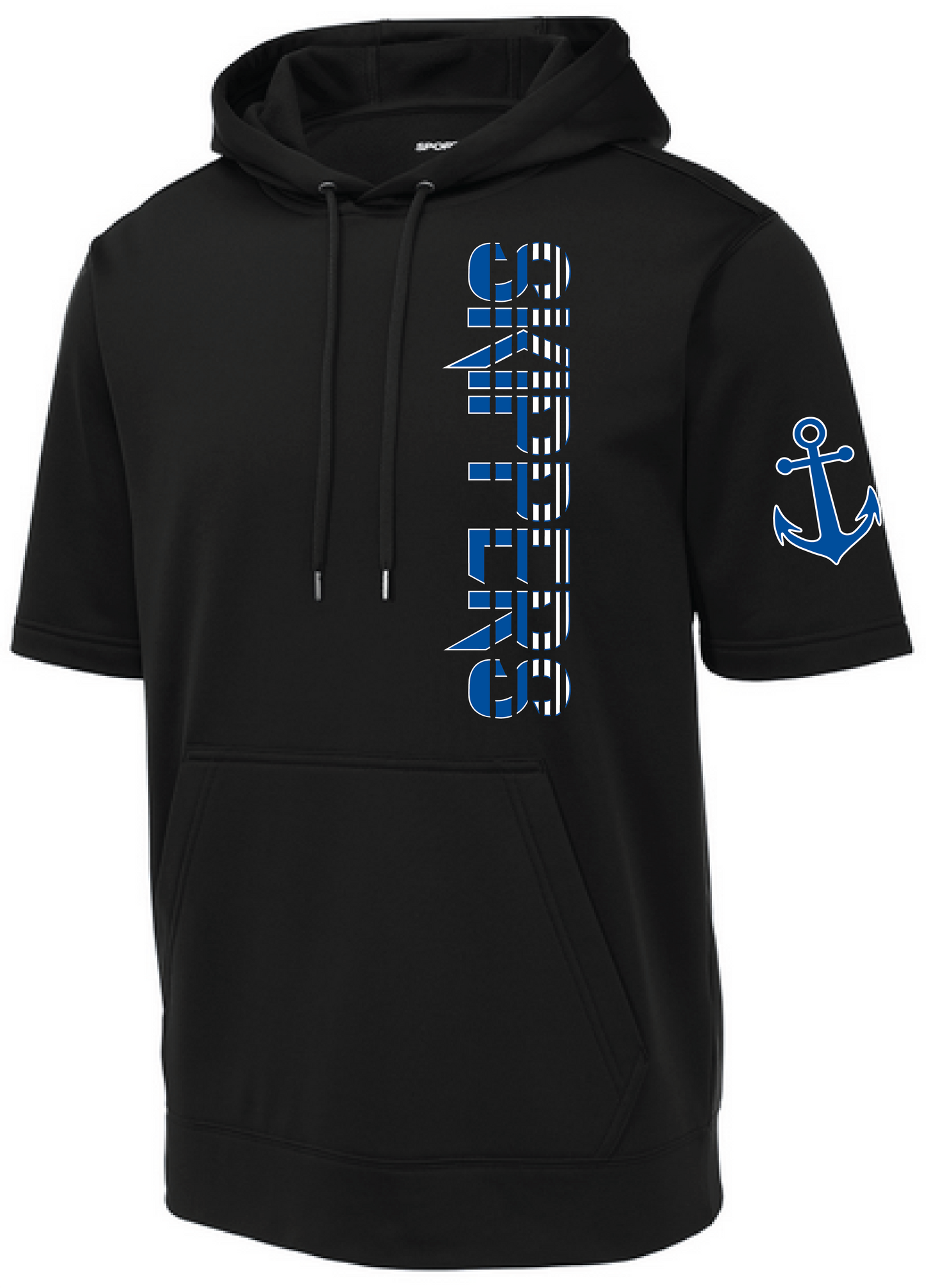 Skippers Men's Short Sleeve Hooded Pullover Sweatshirt
