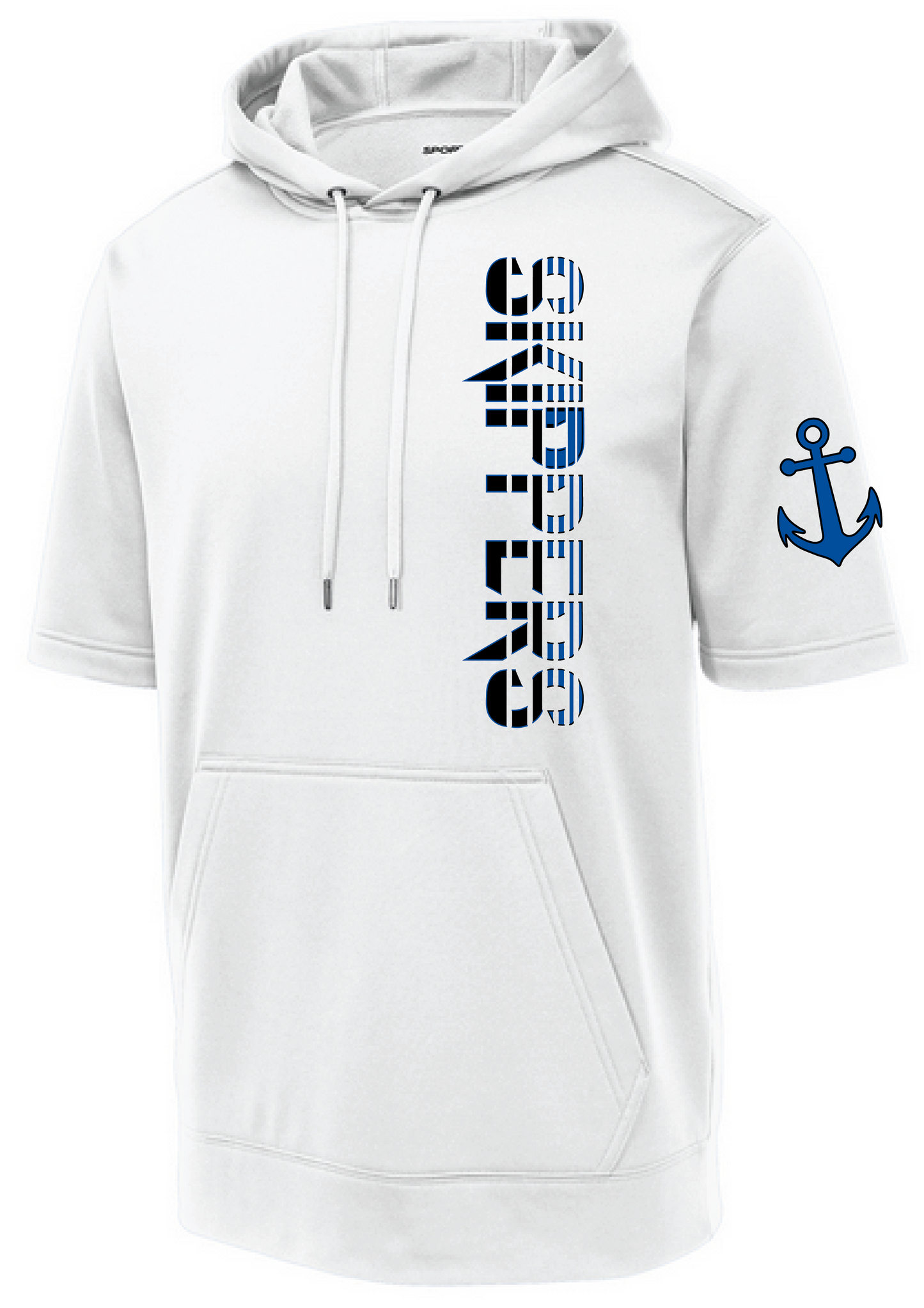 Skippers Men's Short Sleeve Hooded Pullover Sweatshirt