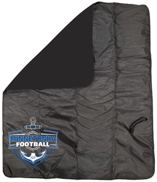 Football Fleece & Water-Resistant Poly Travel Blanket