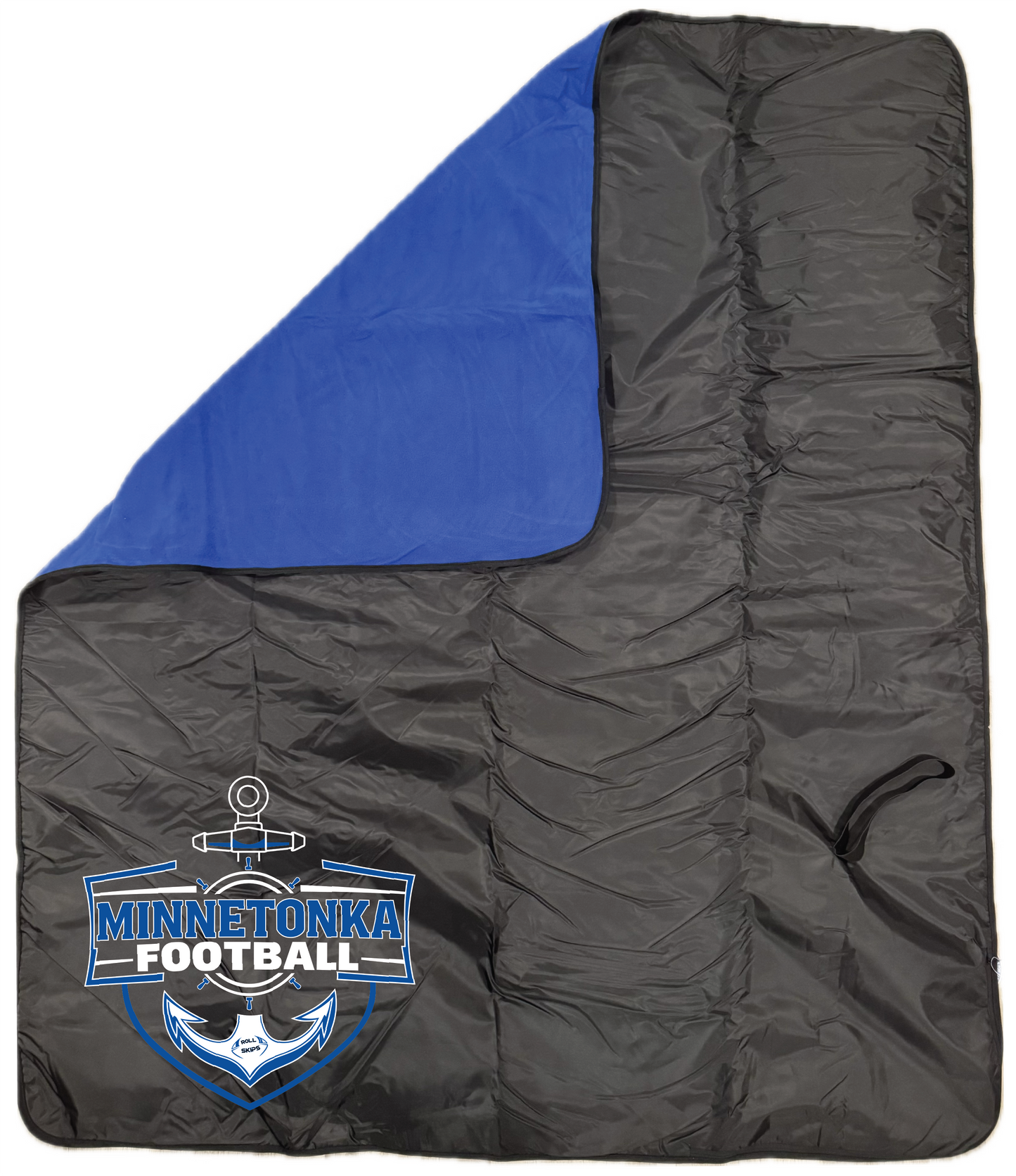 Football Fleece & Water-Resistant Poly Travel Blanket