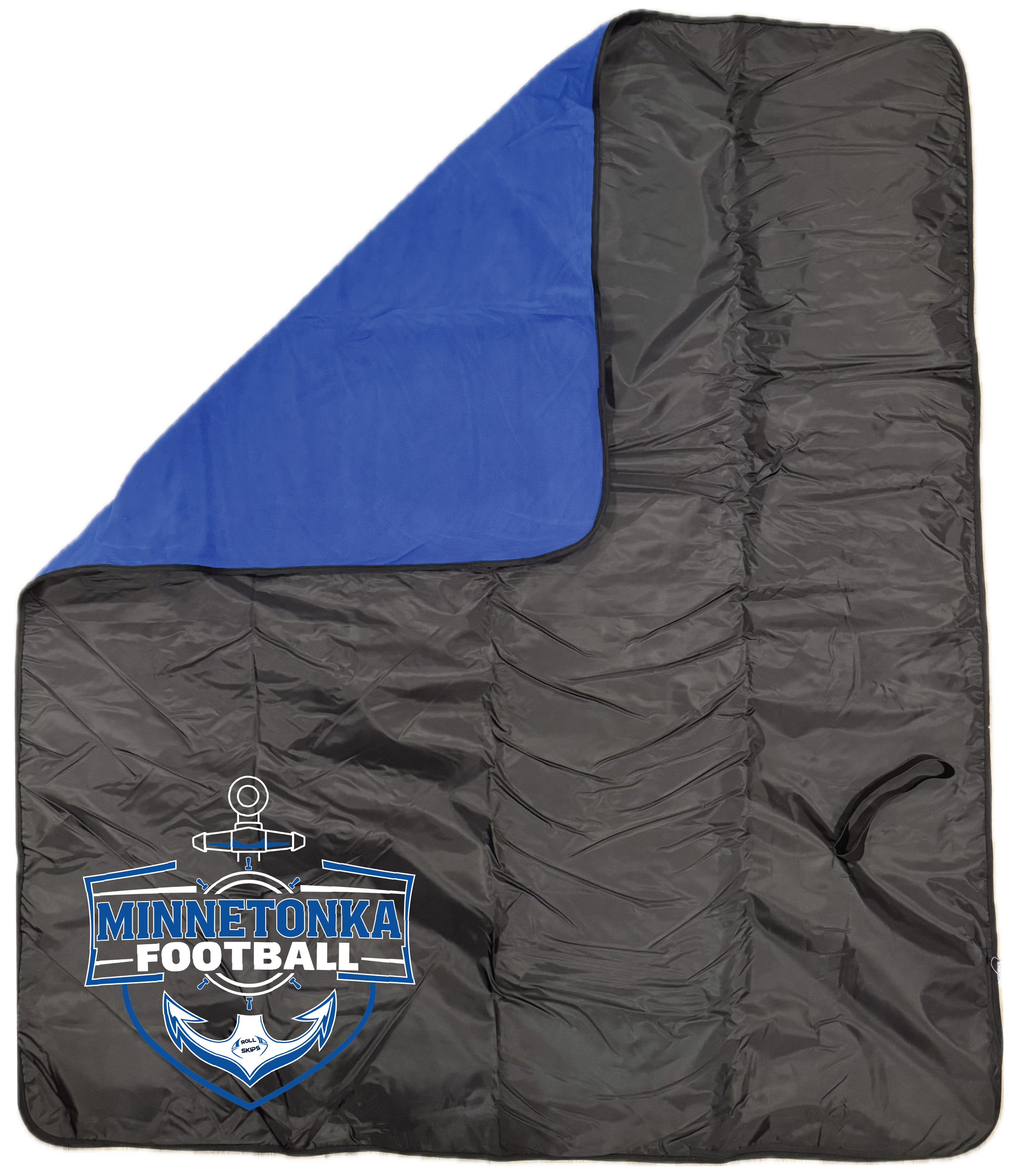 Football Fleece & Water-Resistant Poly Travel Blanket
