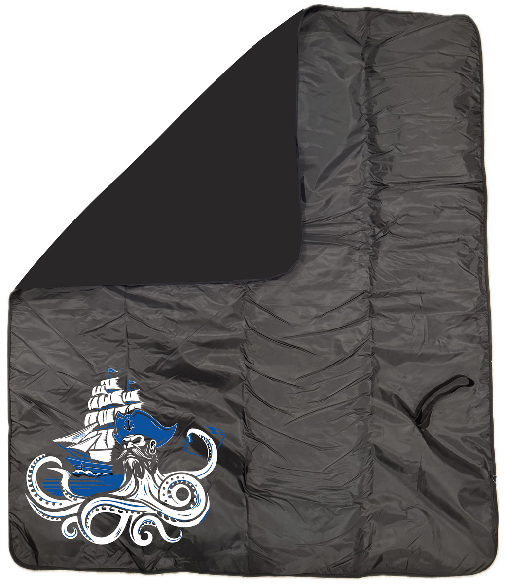 Football Fleece & Water-Resistant Poly Travel Blanket