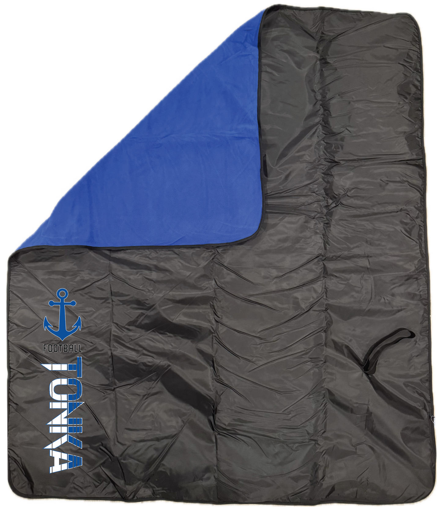 Football Fleece & Water-Resistant Poly Travel Blanket