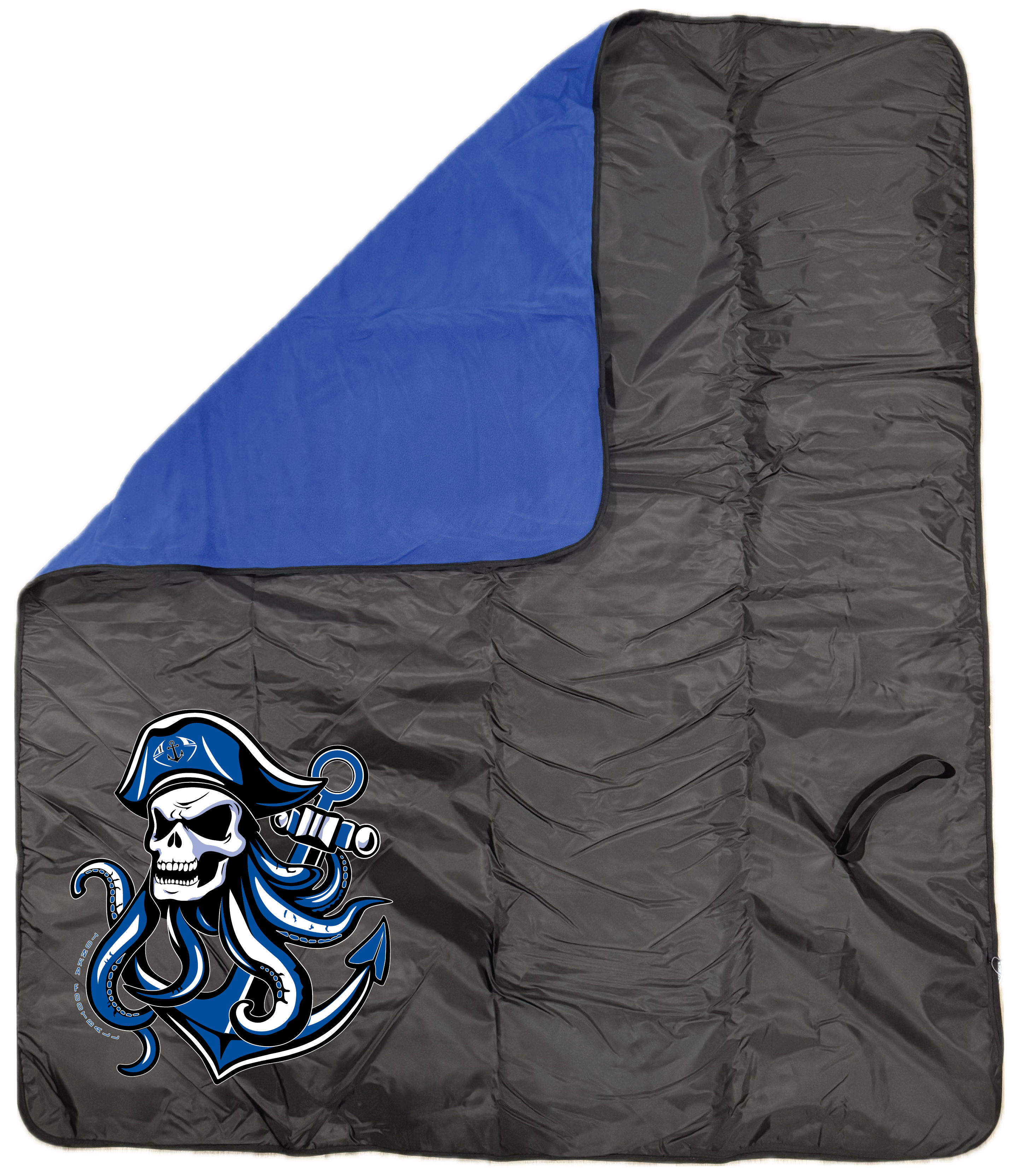 Football Fleece & Water-Resistant Poly Travel Blanket